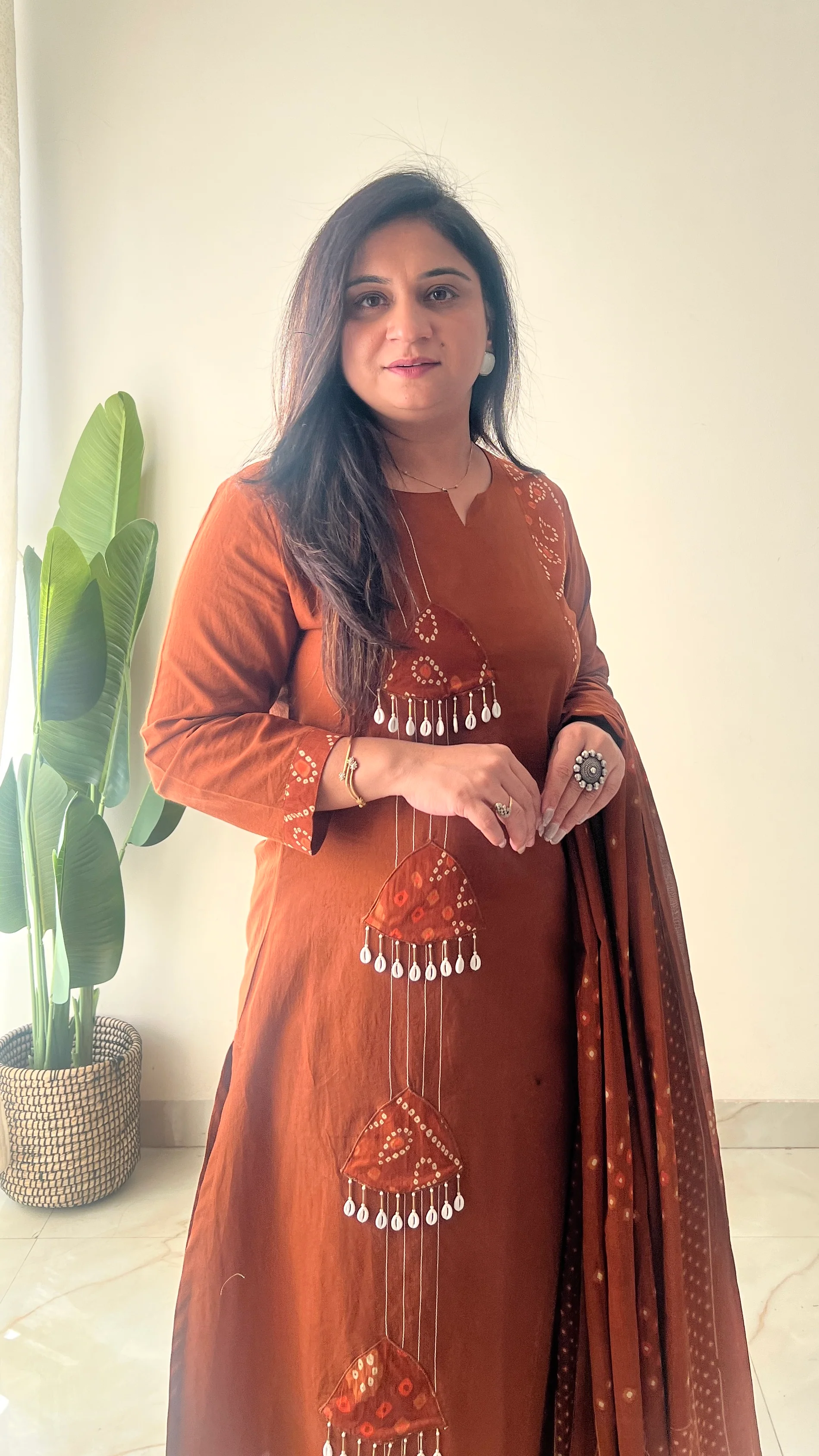 Raha MulCotton Bandhani Hand Detailed Pant Set - Image 17