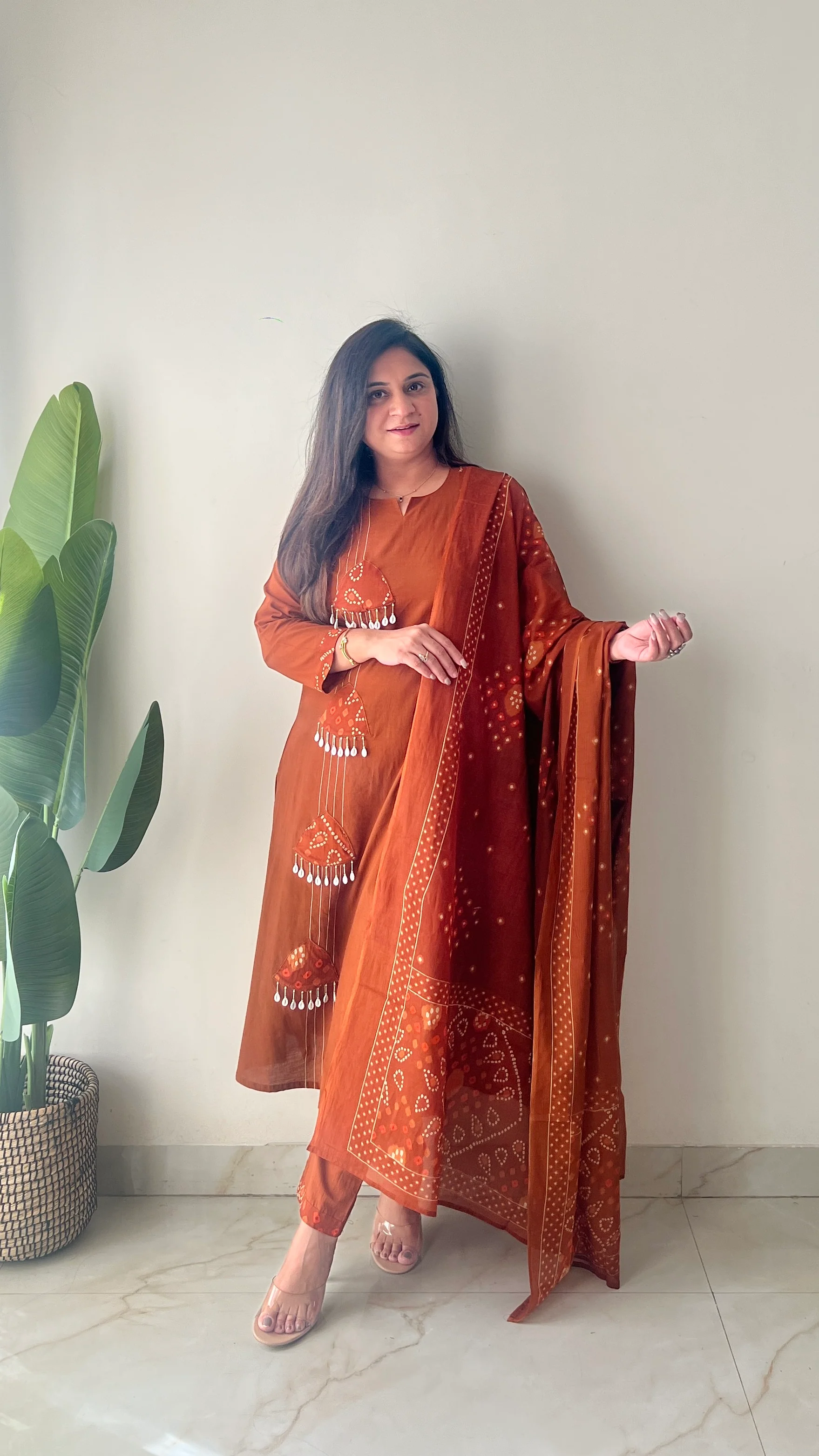 Raha MulCotton Bandhani Hand Detailed Pant Set - Image 20