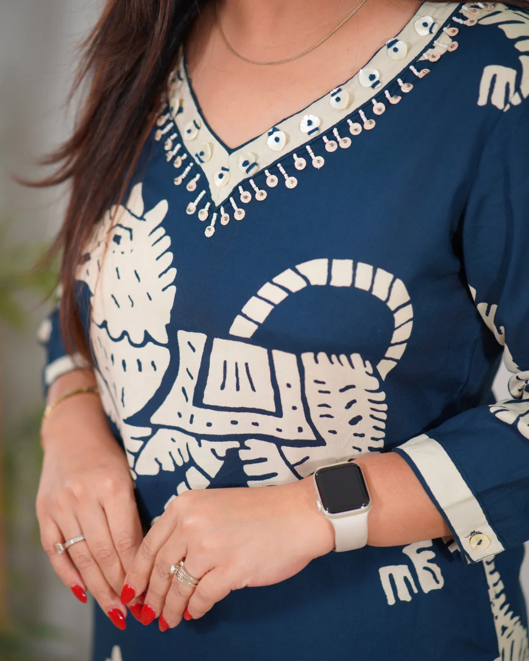 Rayon Bold Print Afgani Set - Image 4