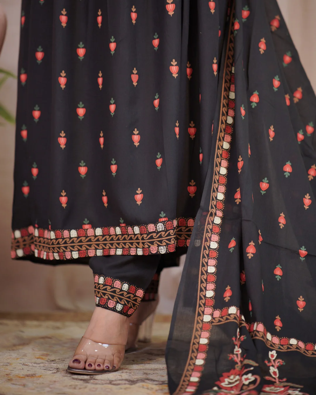 Rayon printed Alia Style Nyra Cut Pant Set - Image 3