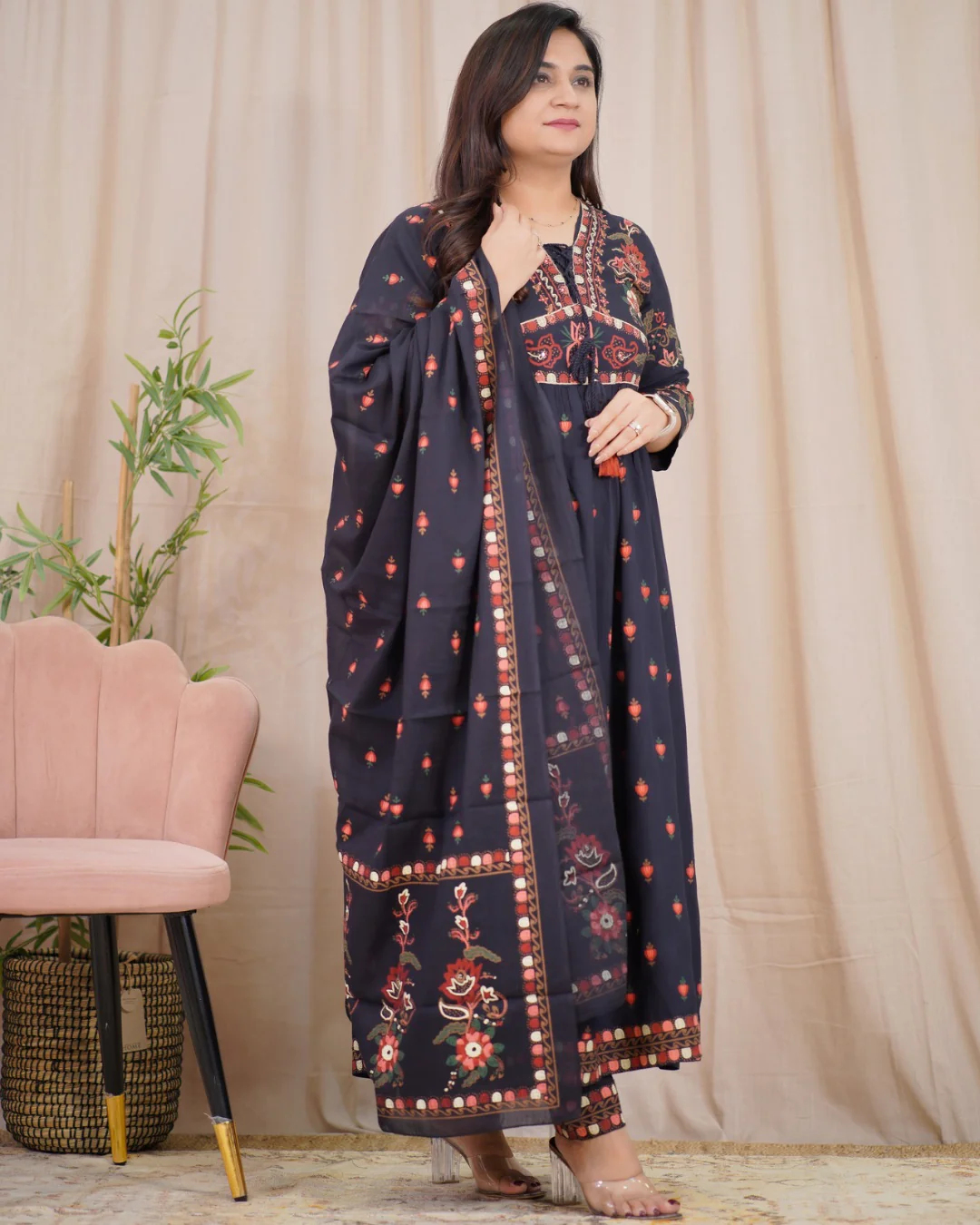 Rayon printed Alia Style Nyra Cut Pant Set - Image 6