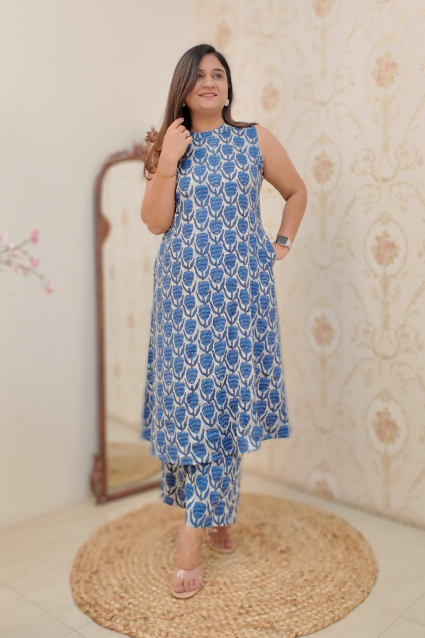 Rayon Printed Casual A-line Coord Set - Image 8