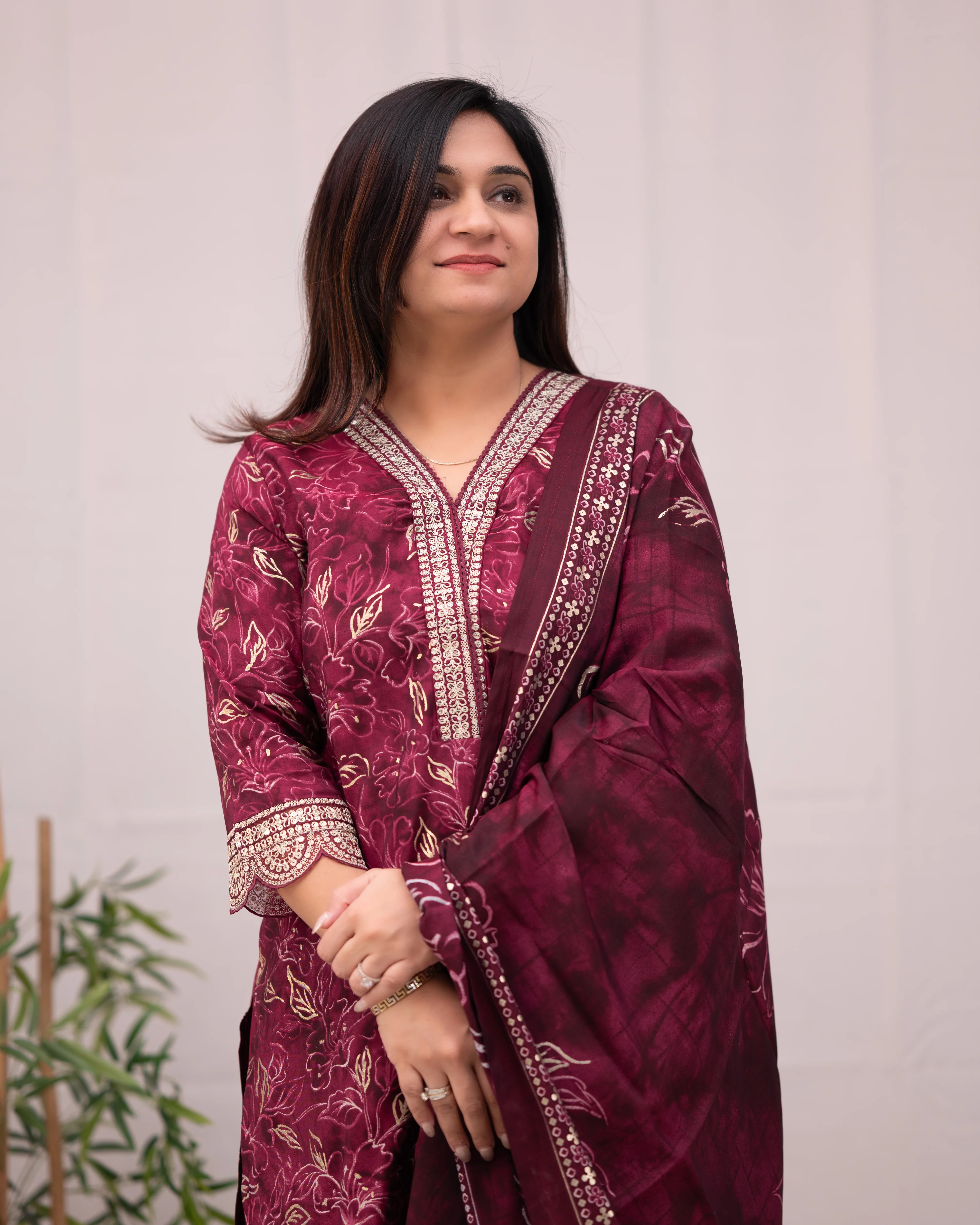 Rihana Muslin Heavy Embroidered Afgani Set - Image 6