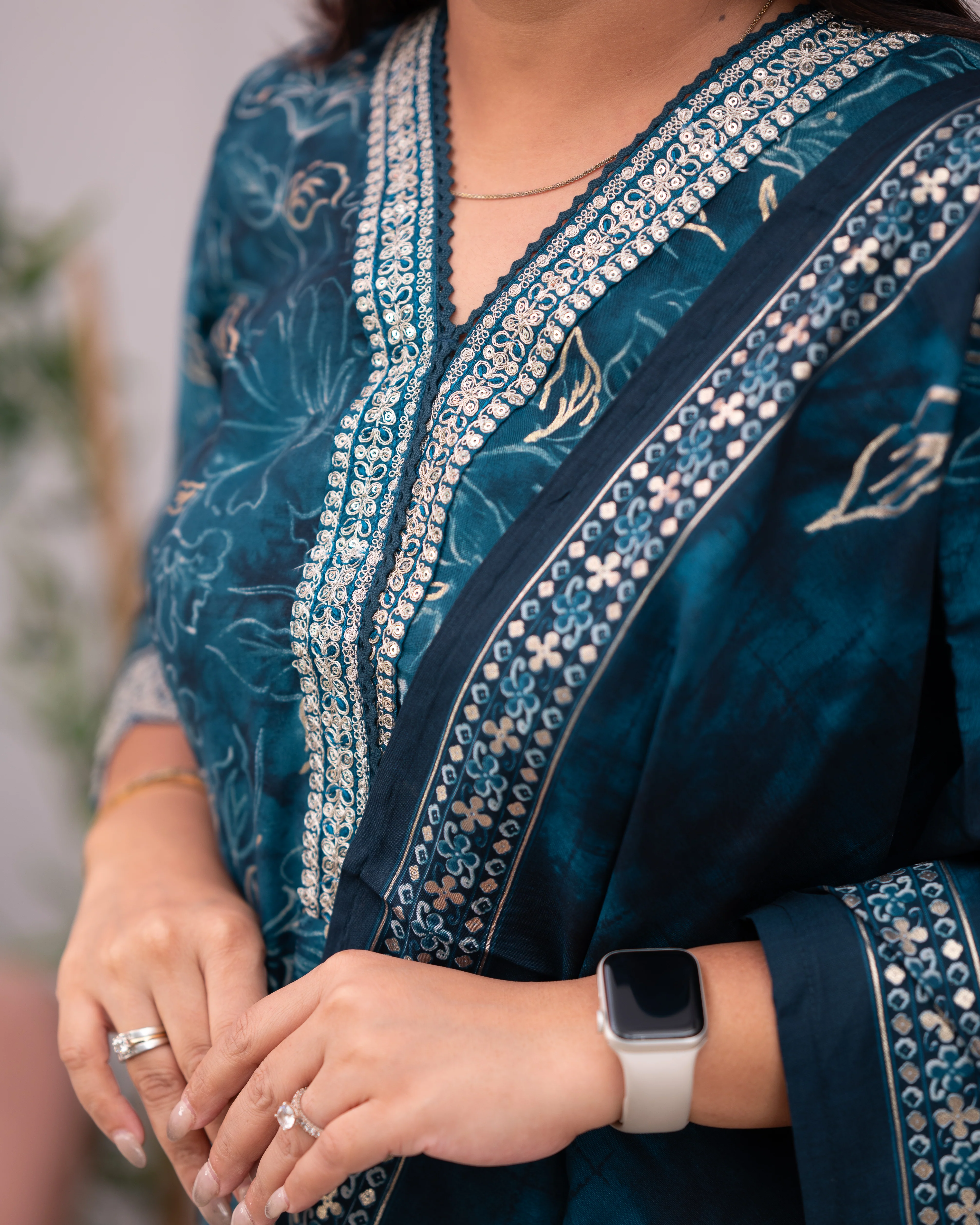 Rihana Muslin Heavy Embroidered Afgani Set - Image 8
