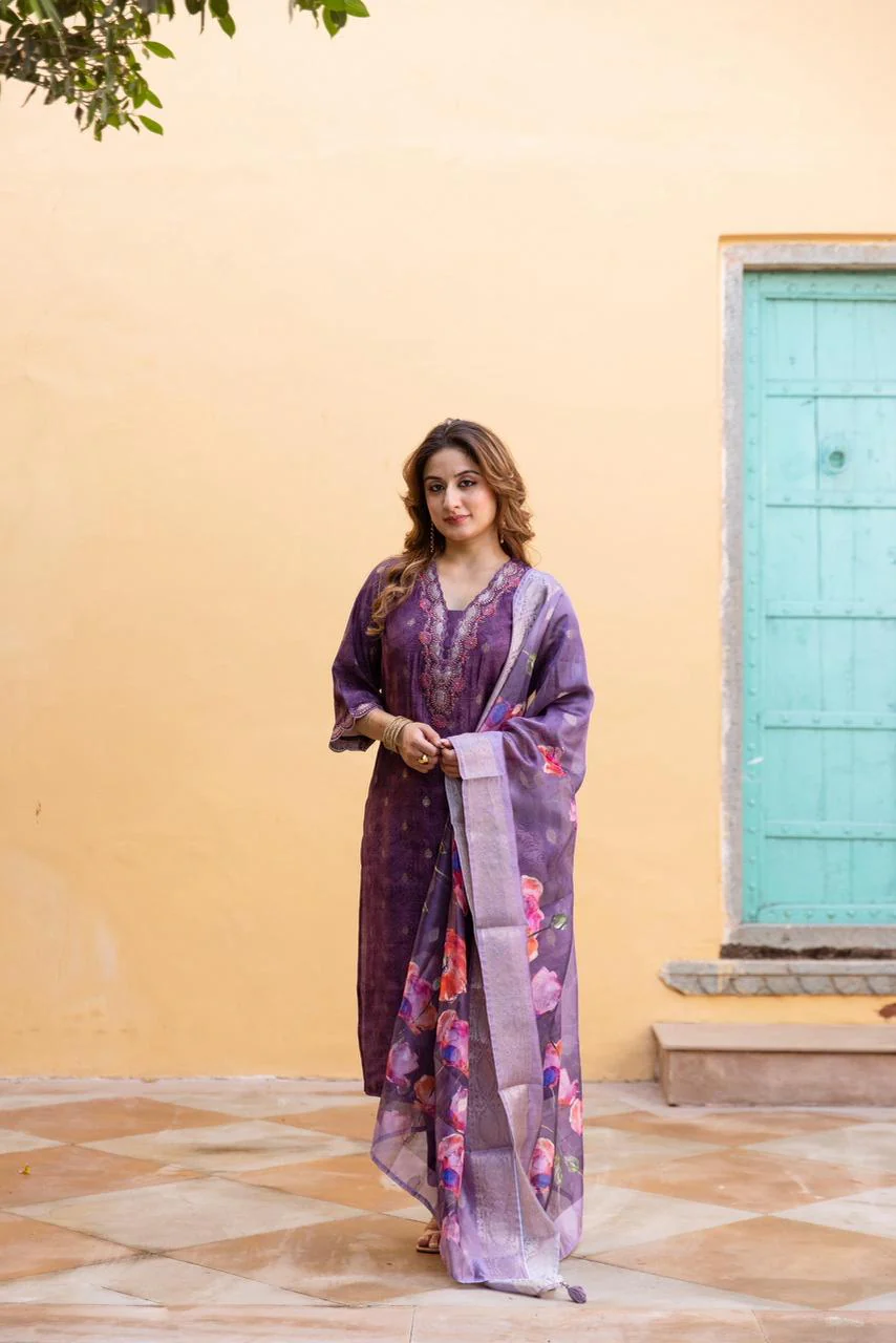 Riva Premium Muslin Embroidered Pant Set - Image 3