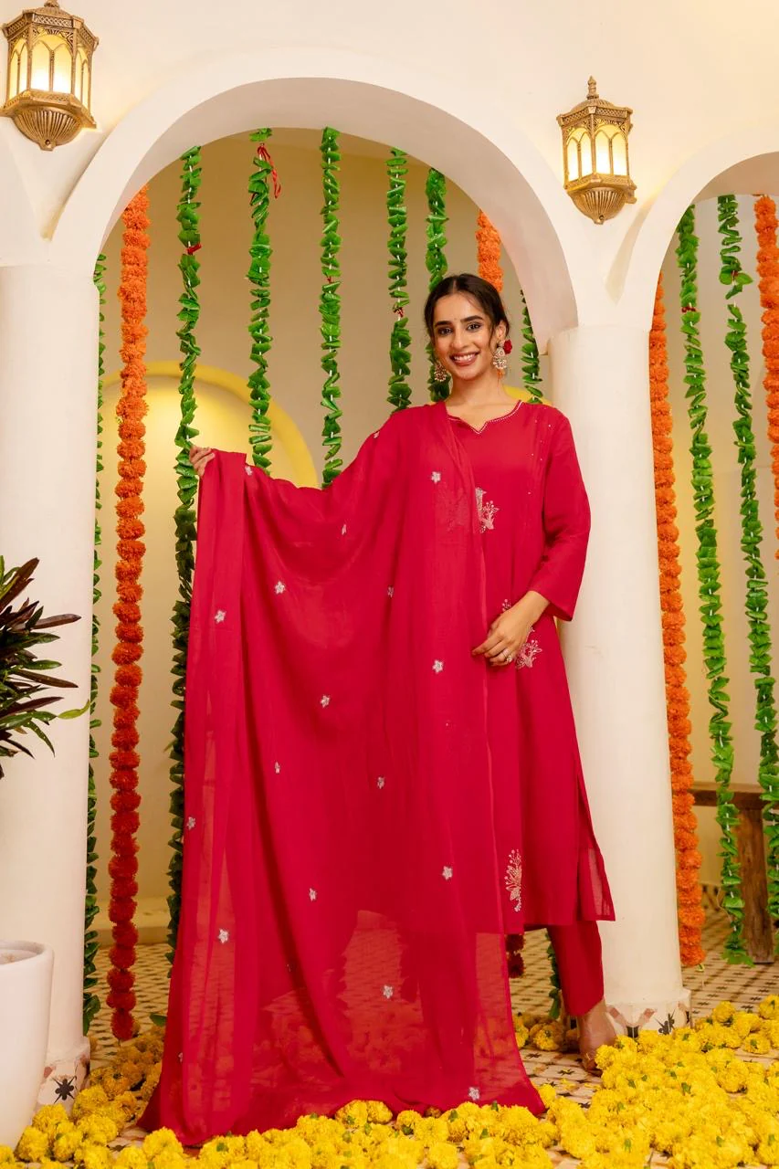 Roshni MulCotton Hand Detailed Pant Set - Image 6