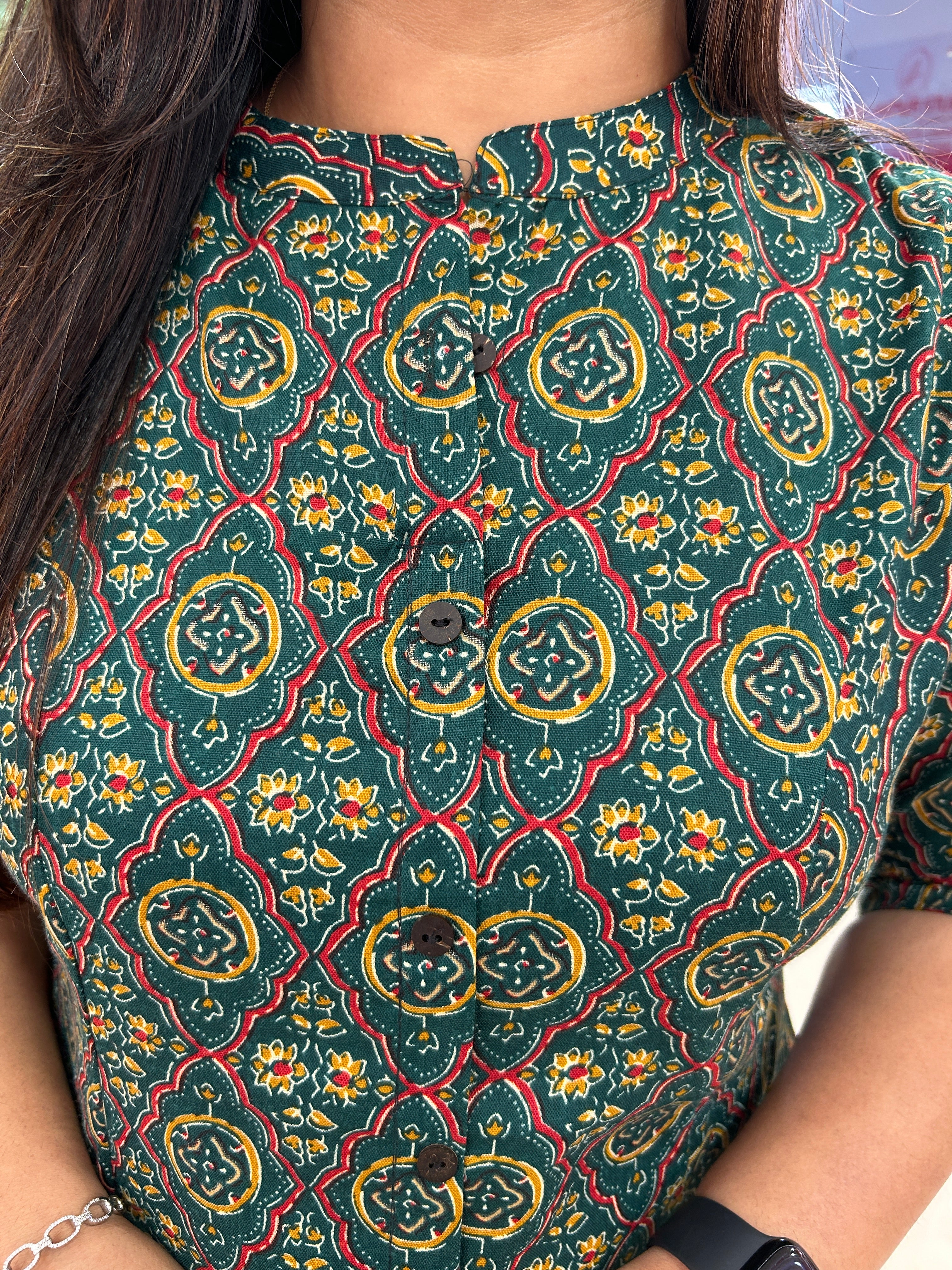Rozana Cotton Casual A-Line Kurta with Pocket - Image 3