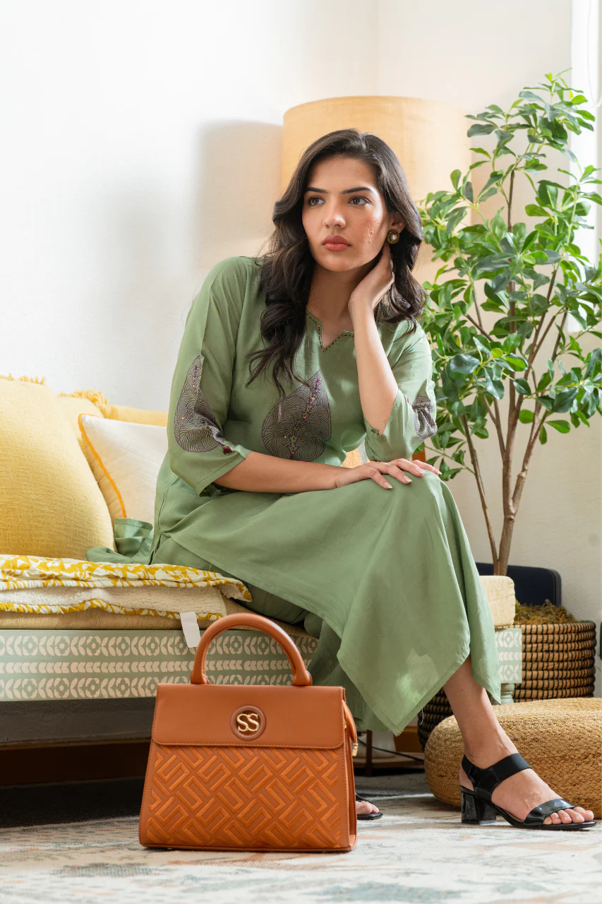 Rubab Muslin Handblock Print Coord Set - Image 2