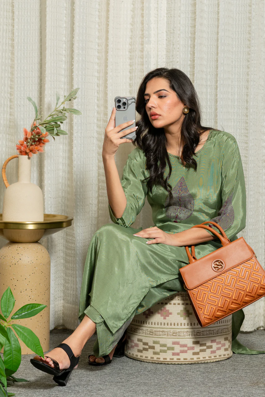 Rubab Muslin Handblock Print Coord Set - Image 3