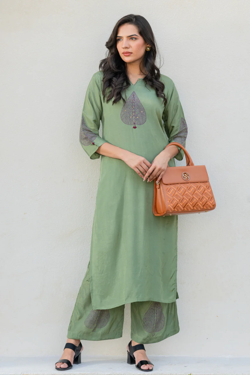 Rubab Muslin Handblock Print Coord Set - Image 4