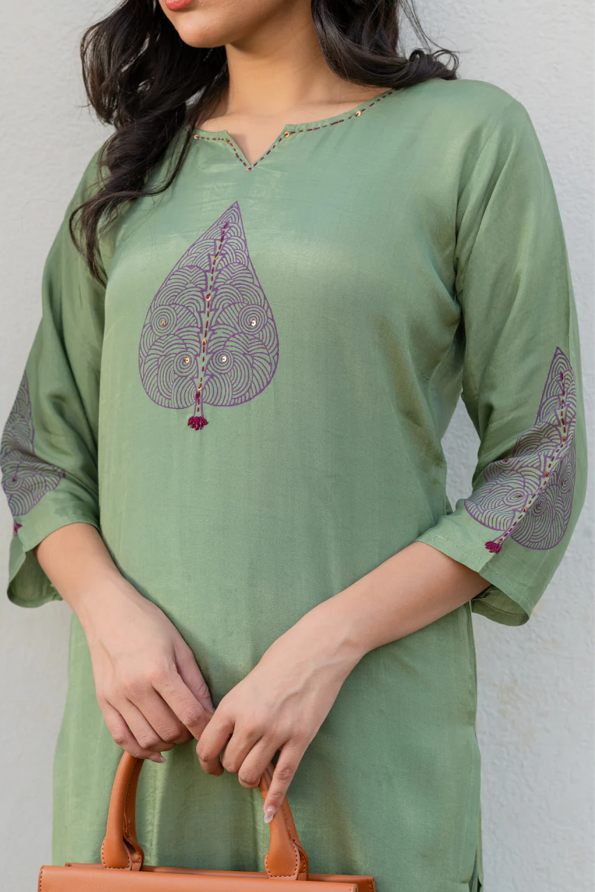Rubab Muslin Handblock Print Coord Set - Image 5