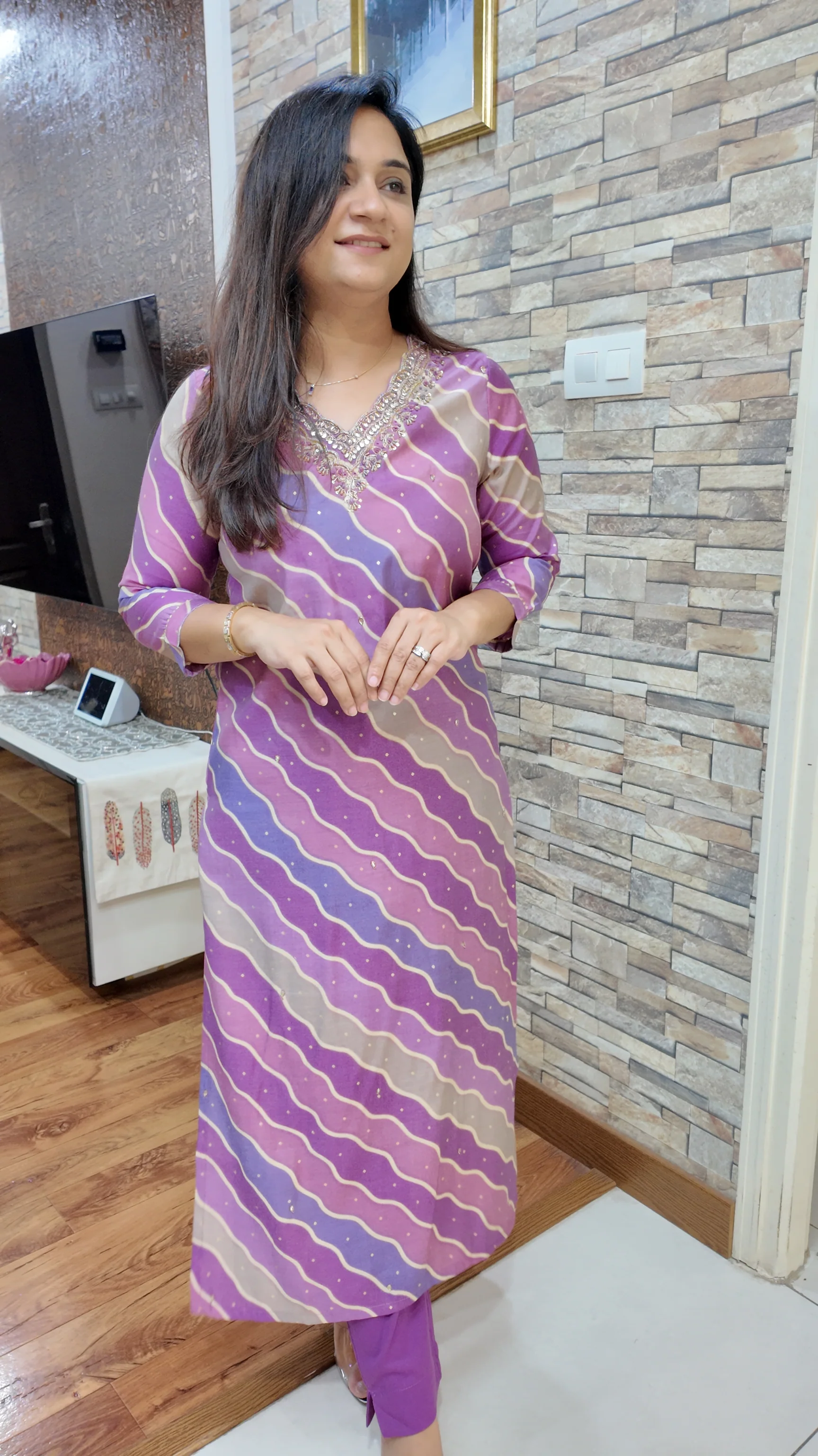 Rubaina leheriya Print Muslin Pant Set - Image 13