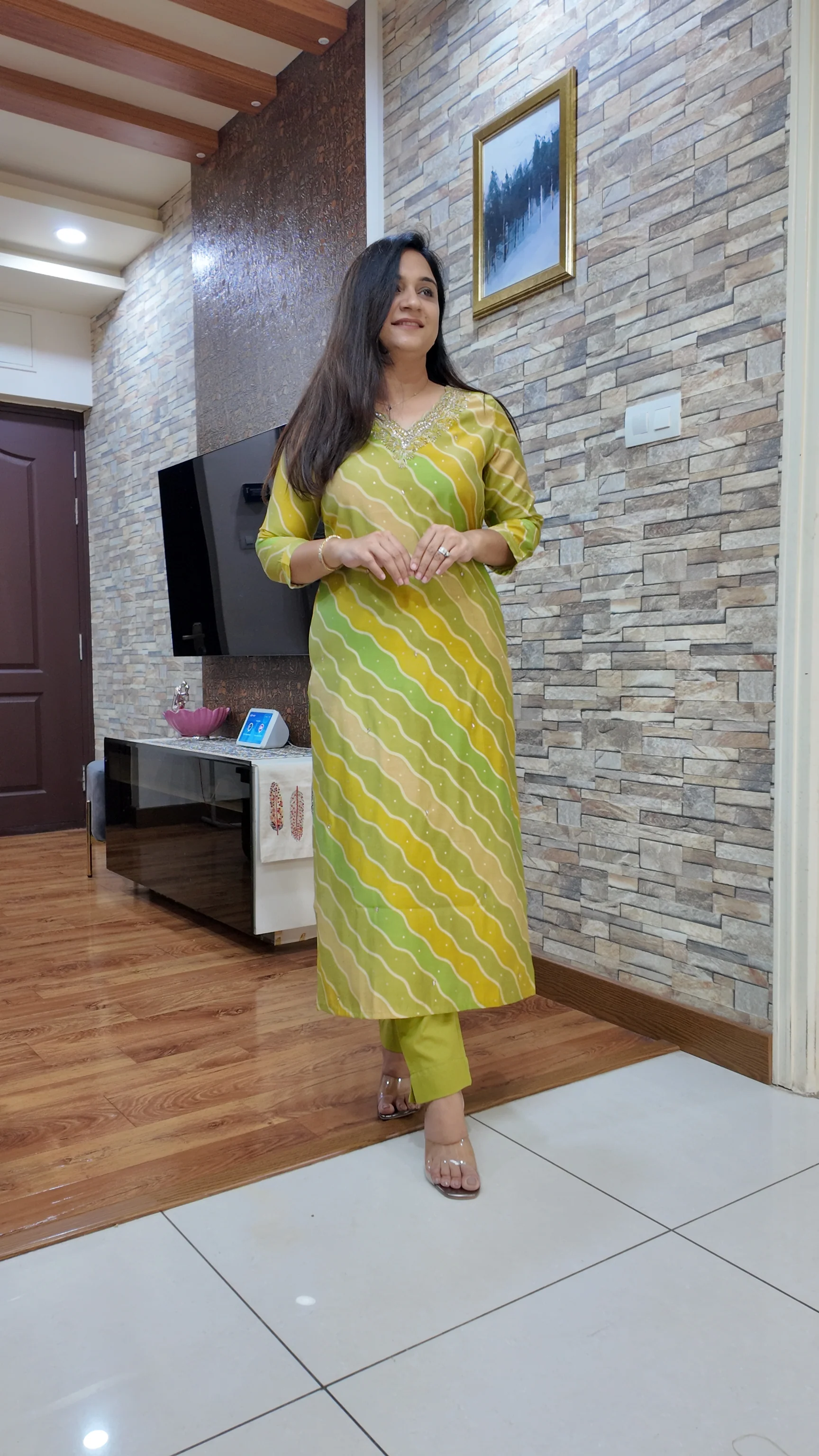 Rubaina leheriya Print Muslin Pant Set - Image 6