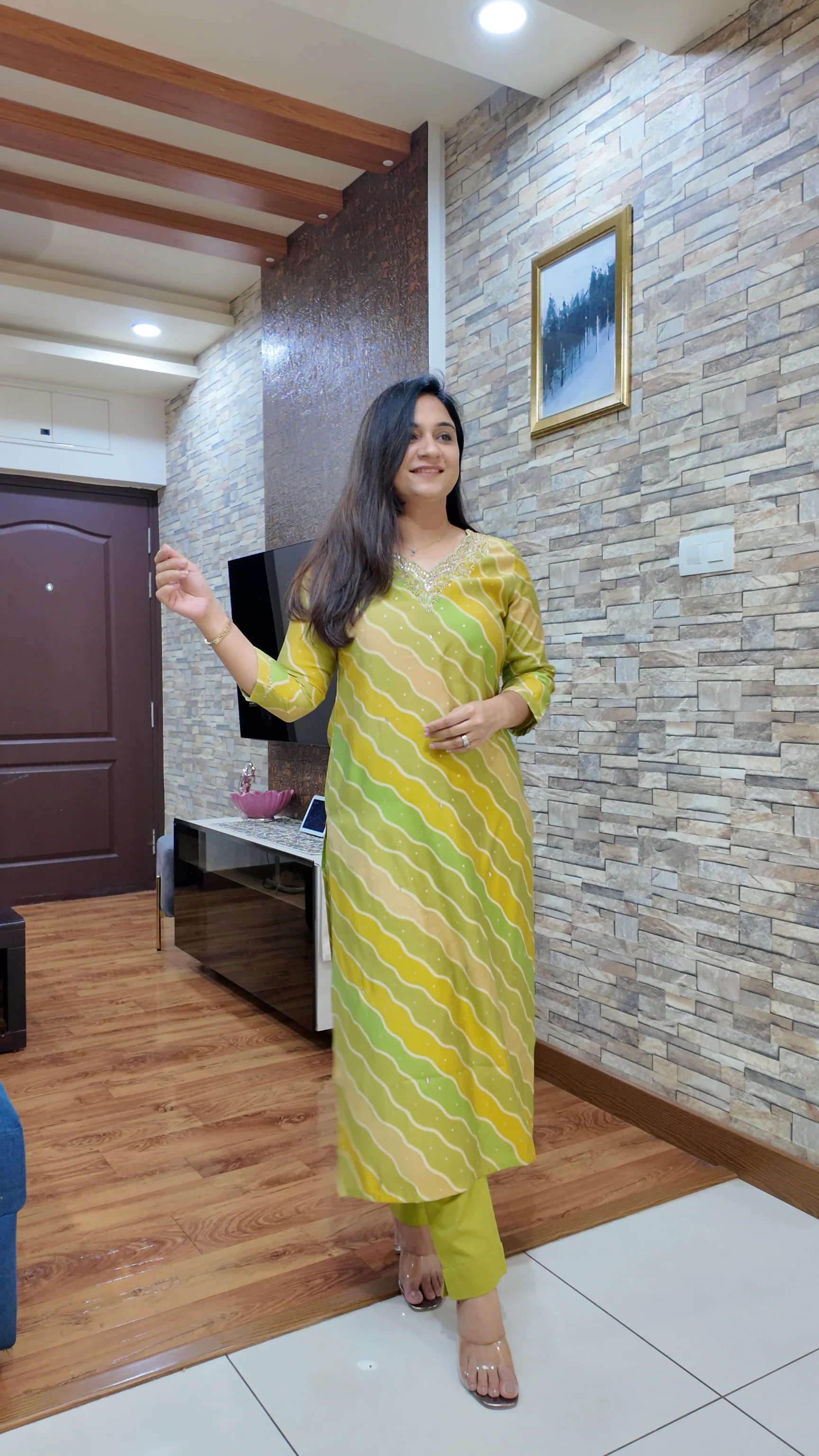 Rubaina leheriya Print Muslin Pant Set - Image 8