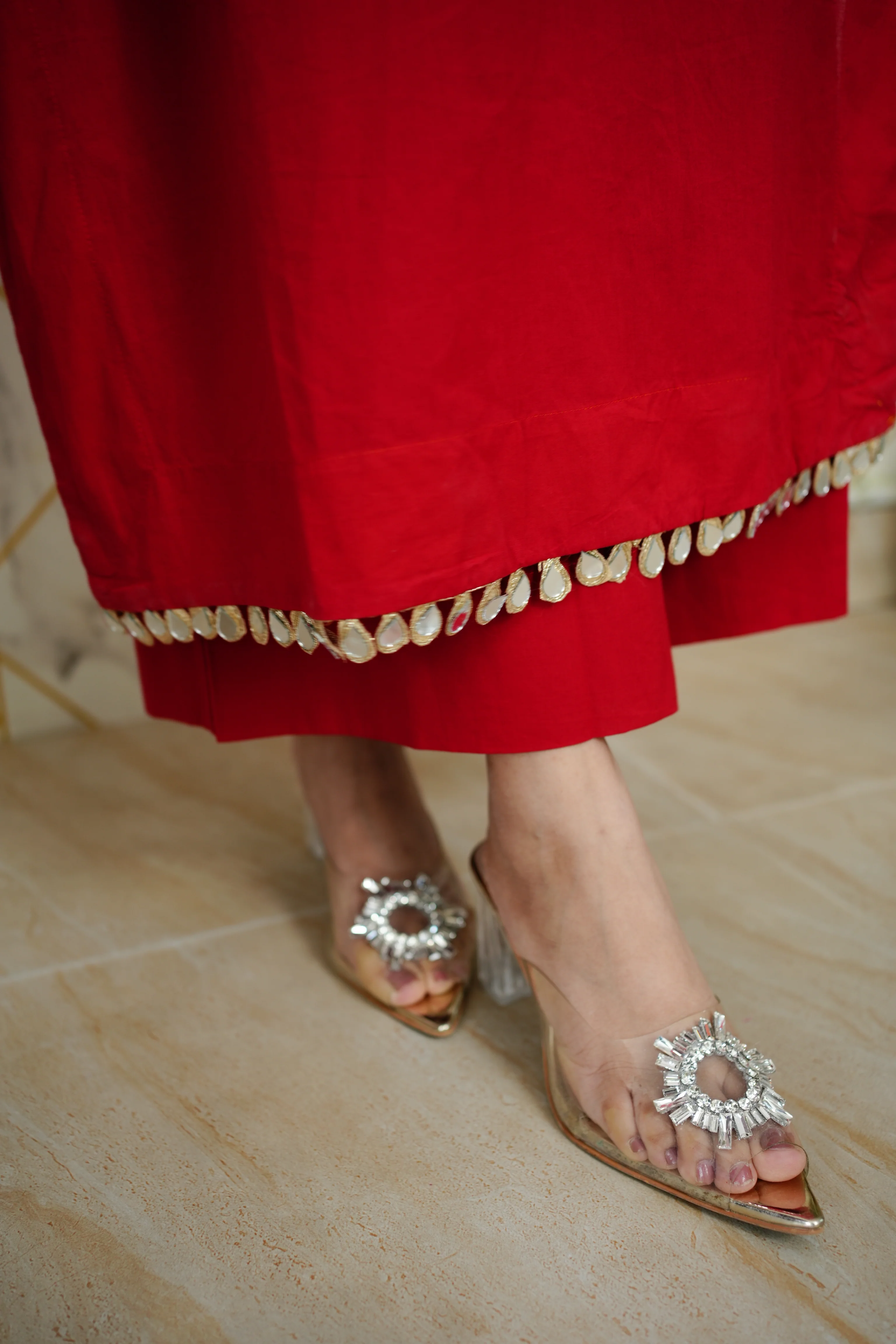 Saafi Cotton Mirror Deatailed Pant Set - Image 18