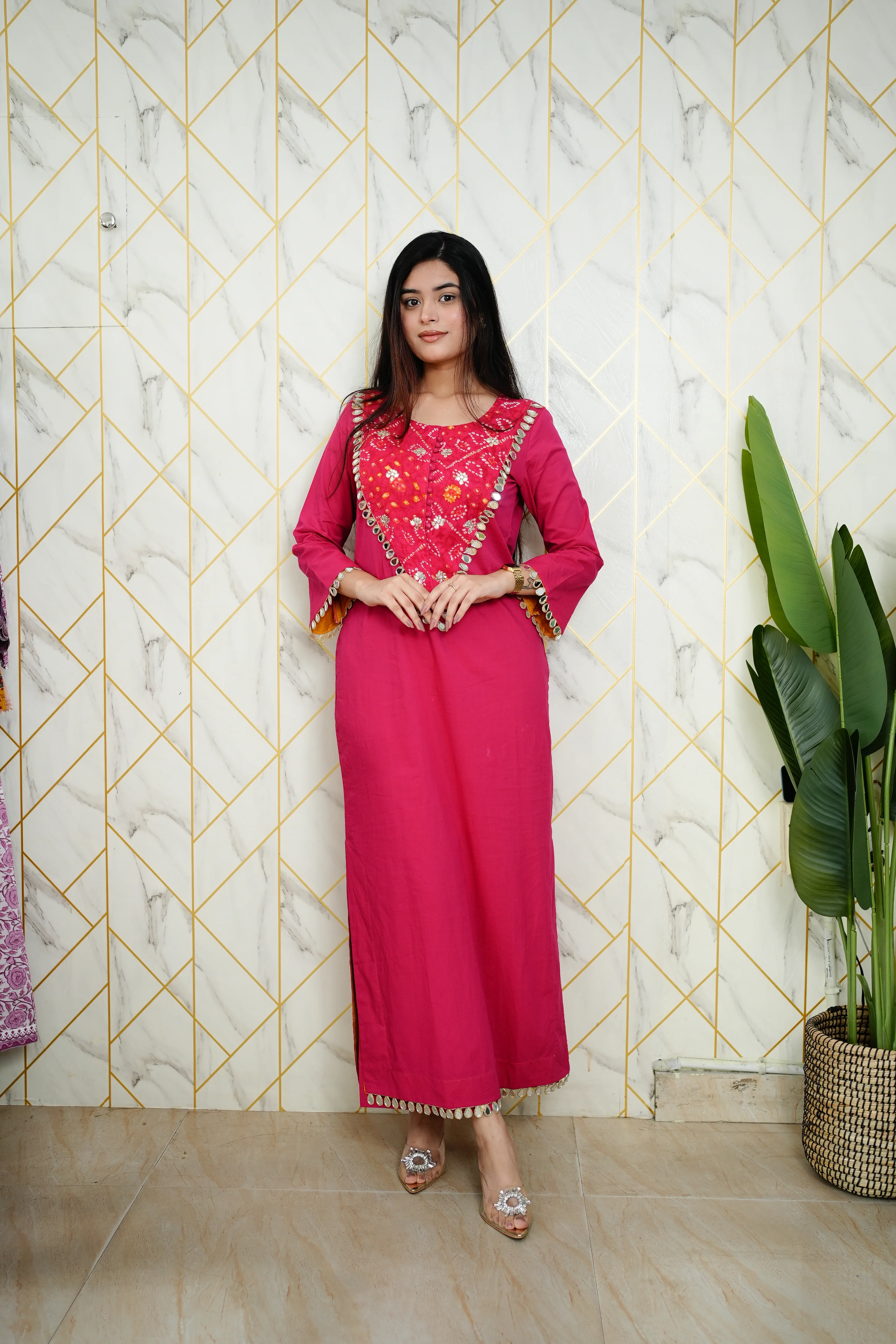Saafi Cotton Mirror Deatailed Pant Set - Image 3