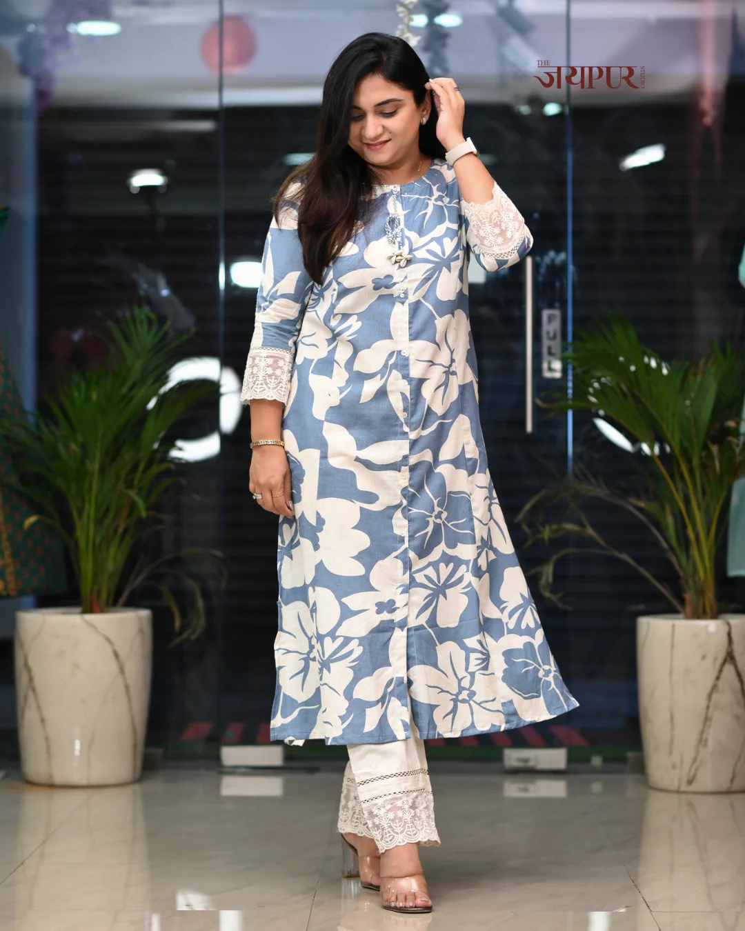 Safia Cotton A-line Pant Set - Image 5