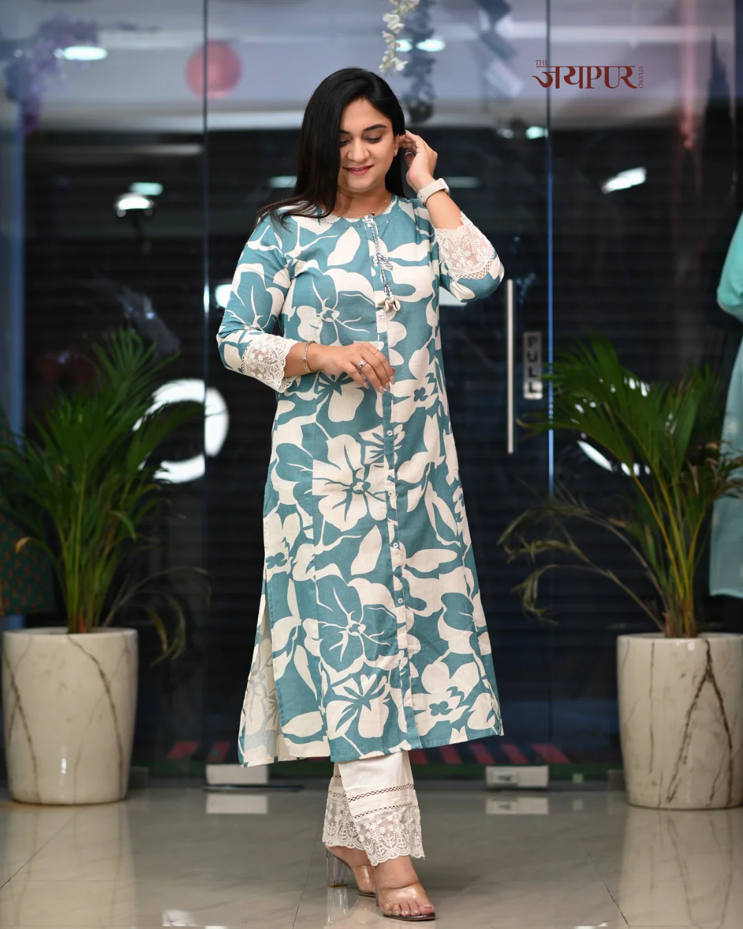 Safia Cotton A-line Pant Set - Image 7