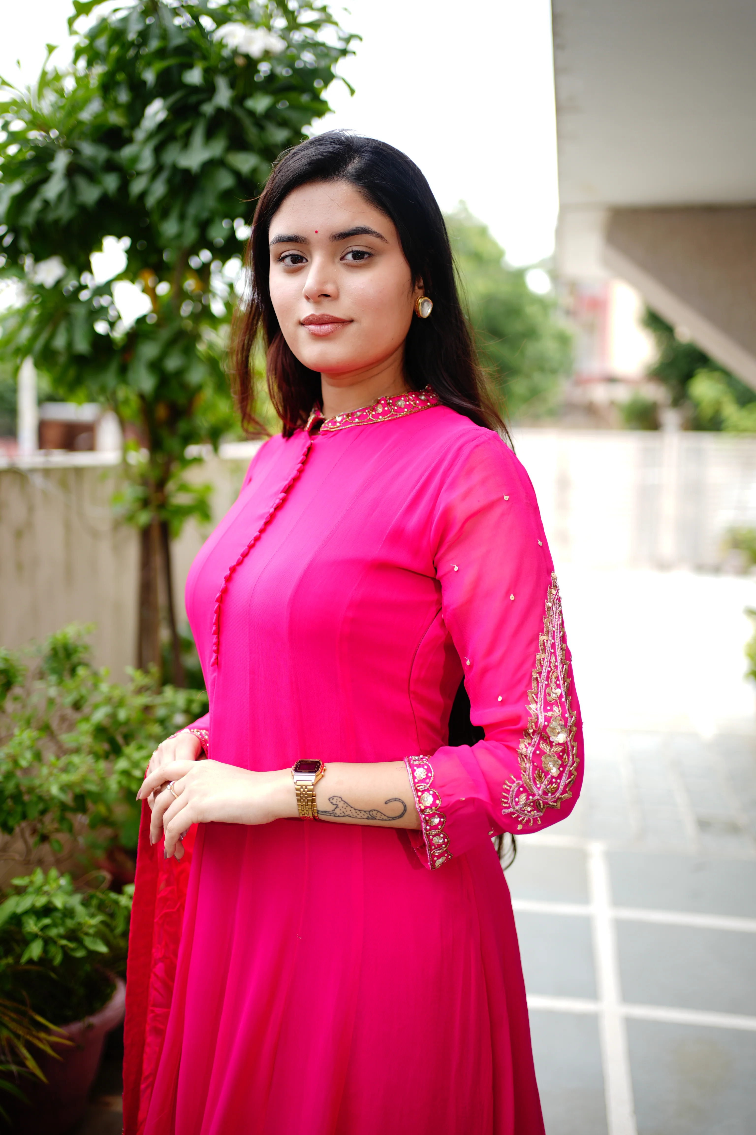 Sahaj Georgette HandEmbroidered Anarkali Set - Image 10