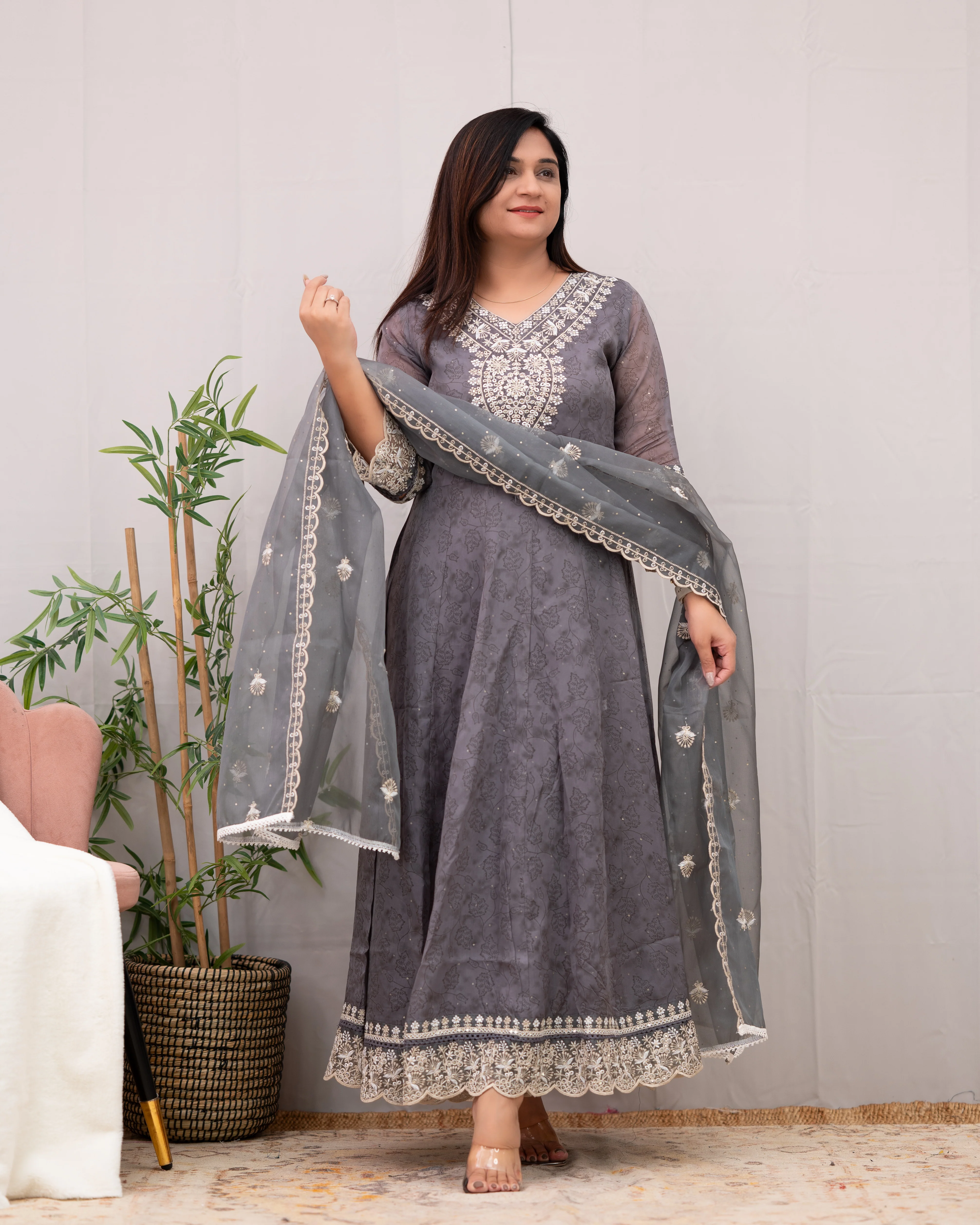 Sahaj Premium Organza embroidered Pant Set - Image 13