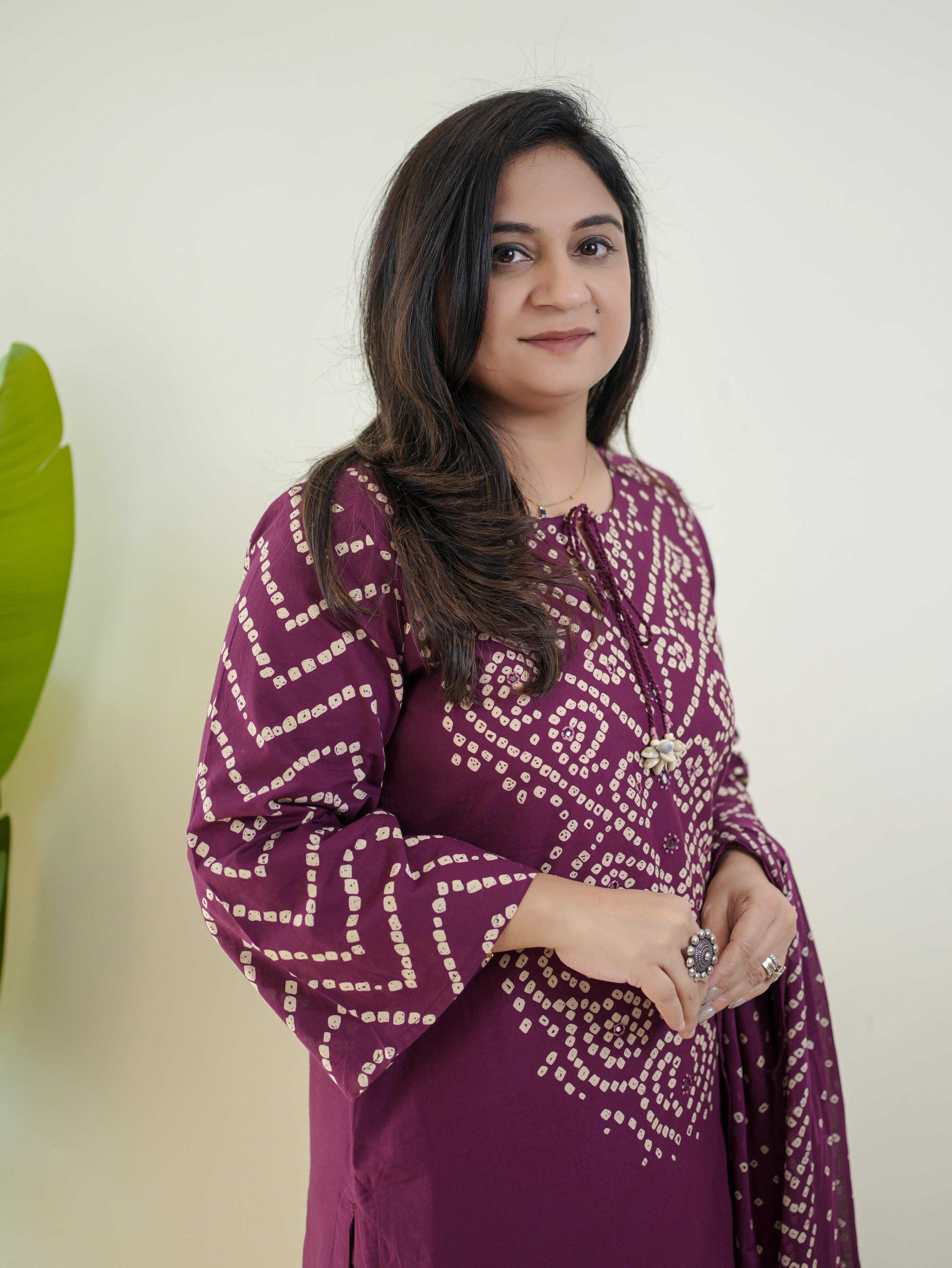 Sanchi Cotton Bandhani Straight Pant Set - Image 13