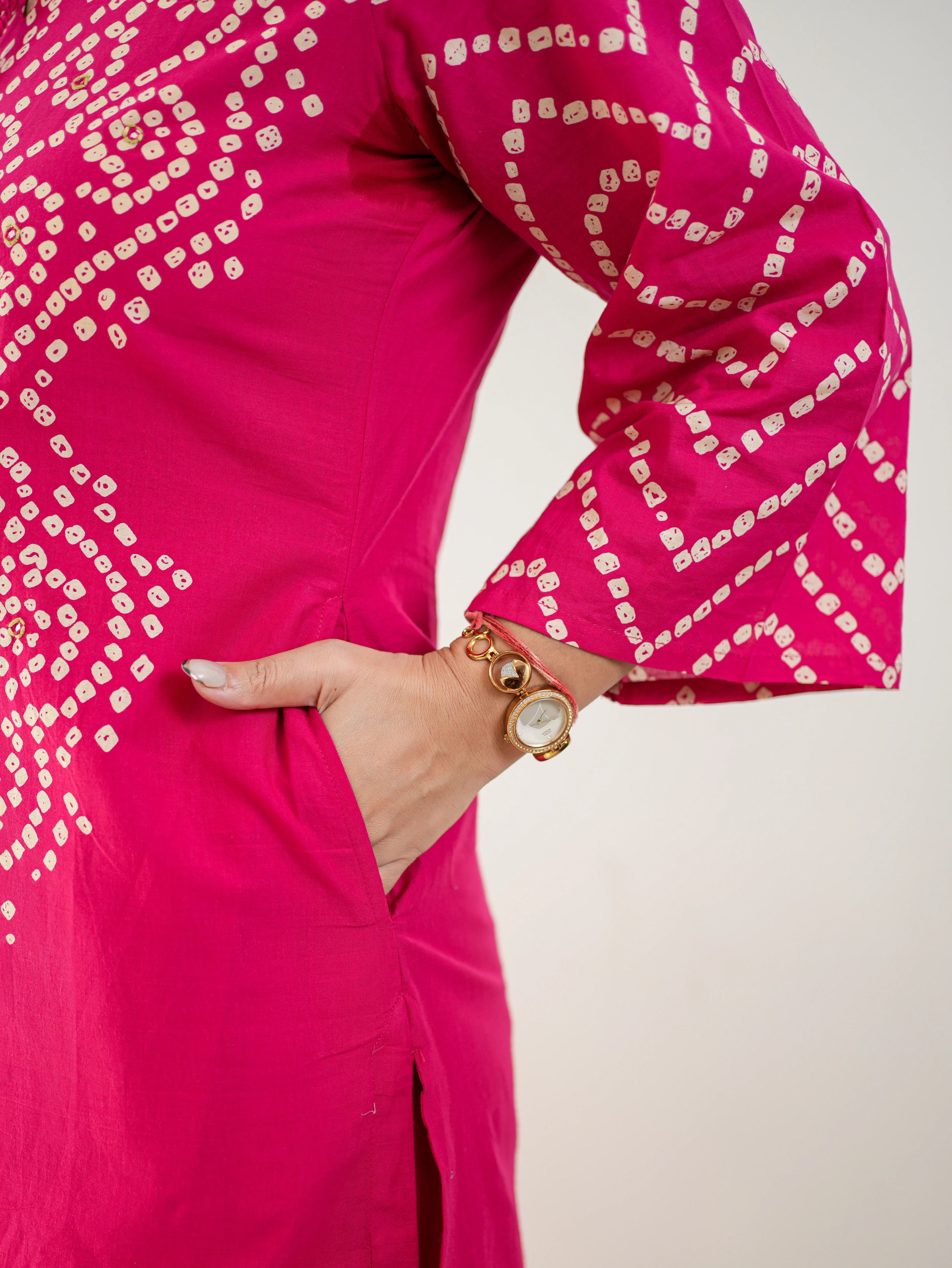Sanchi Cotton Bandhani Straight Pant Set - Image 17
