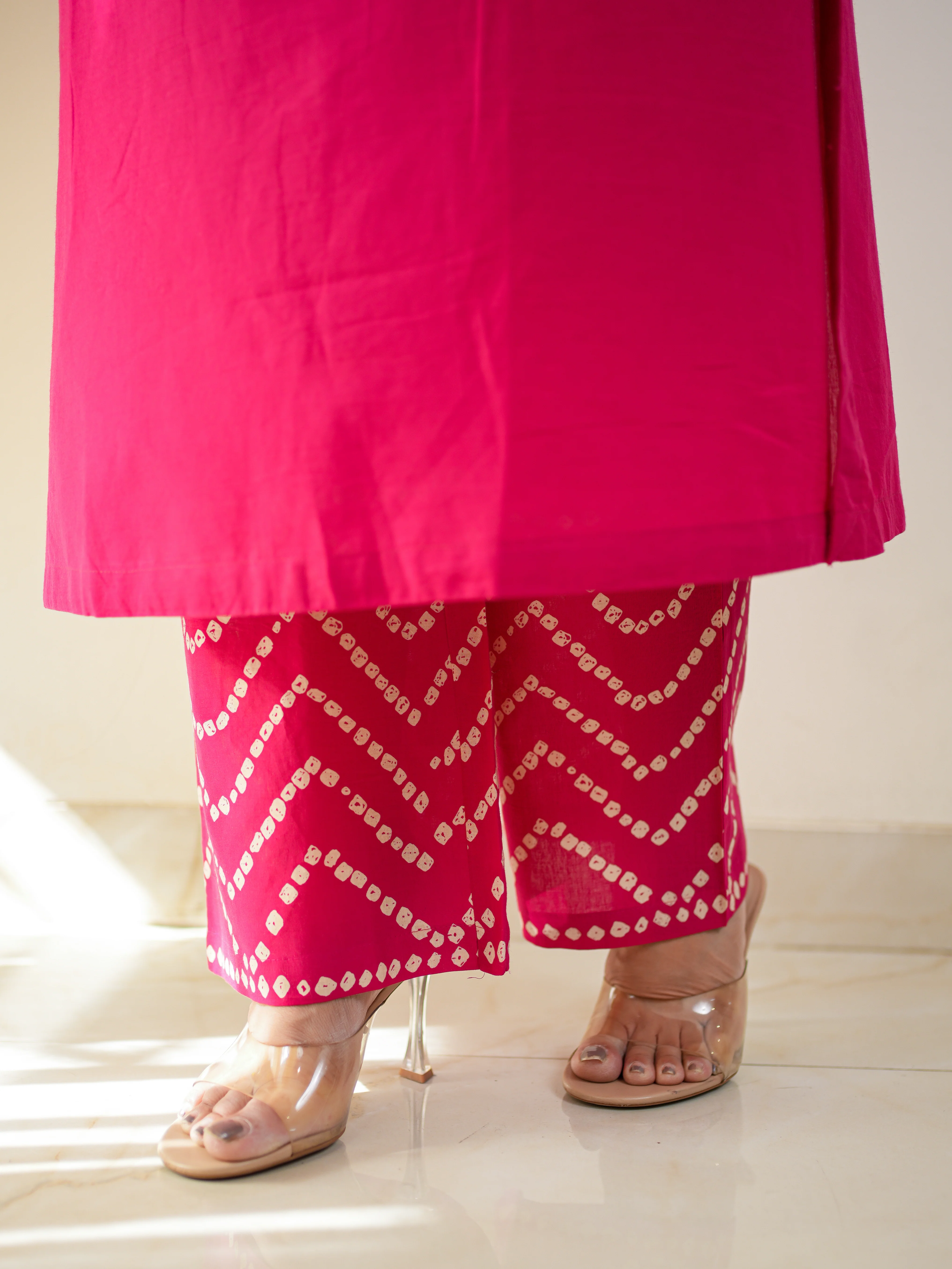 Sanchi Cotton Bandhani Straight Pant Set - Image 18