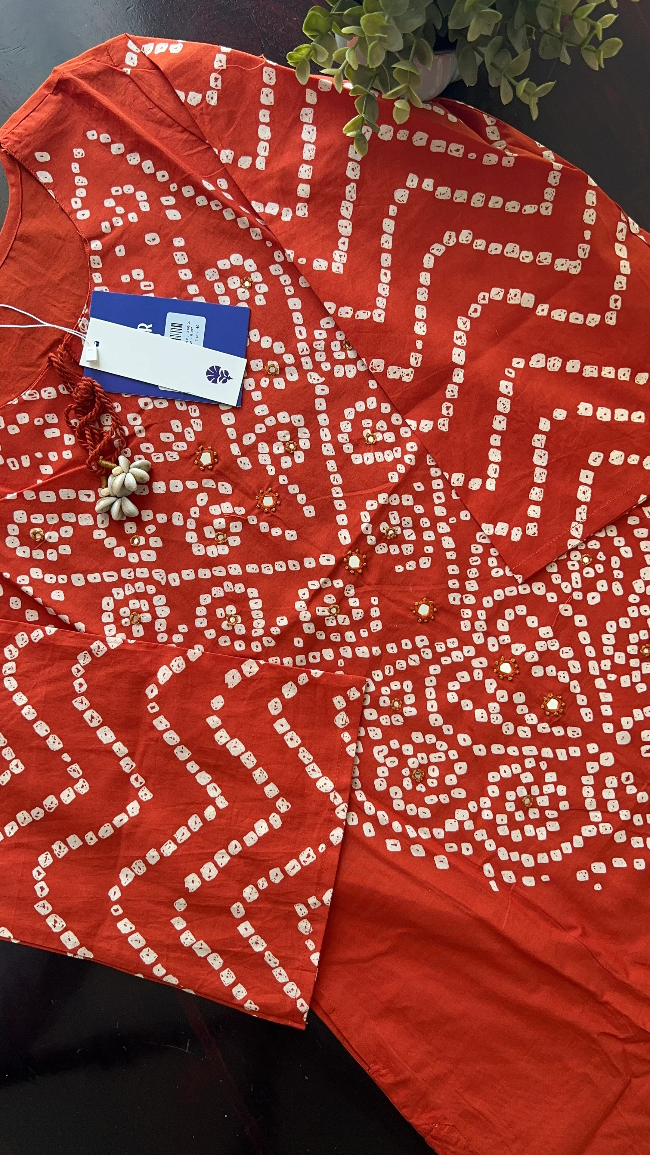 Sanchi Cotton Bandhani Straight Pant Set - Image 22