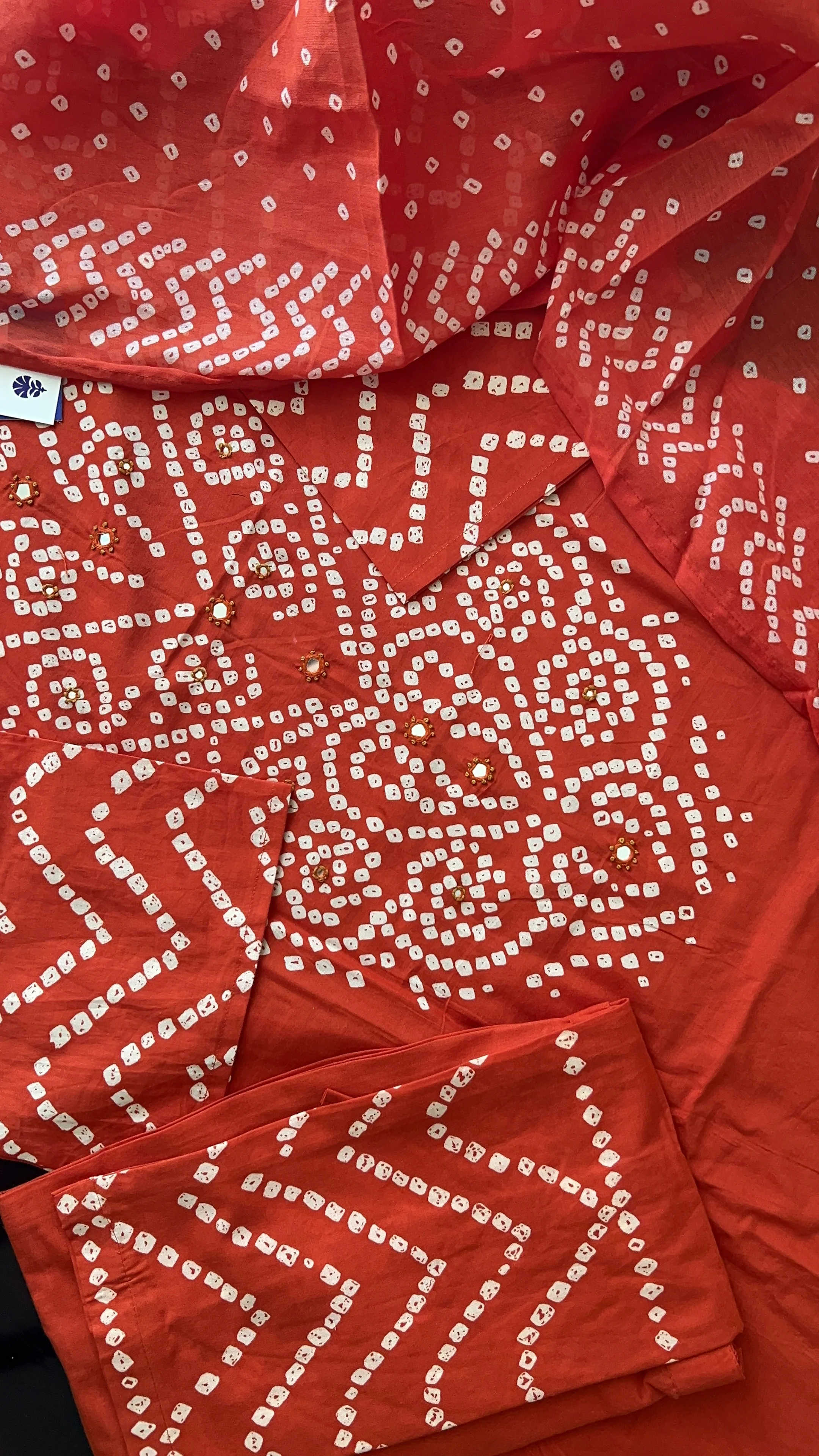 Sanchi Cotton Bandhani Straight Pant Set - Image 25