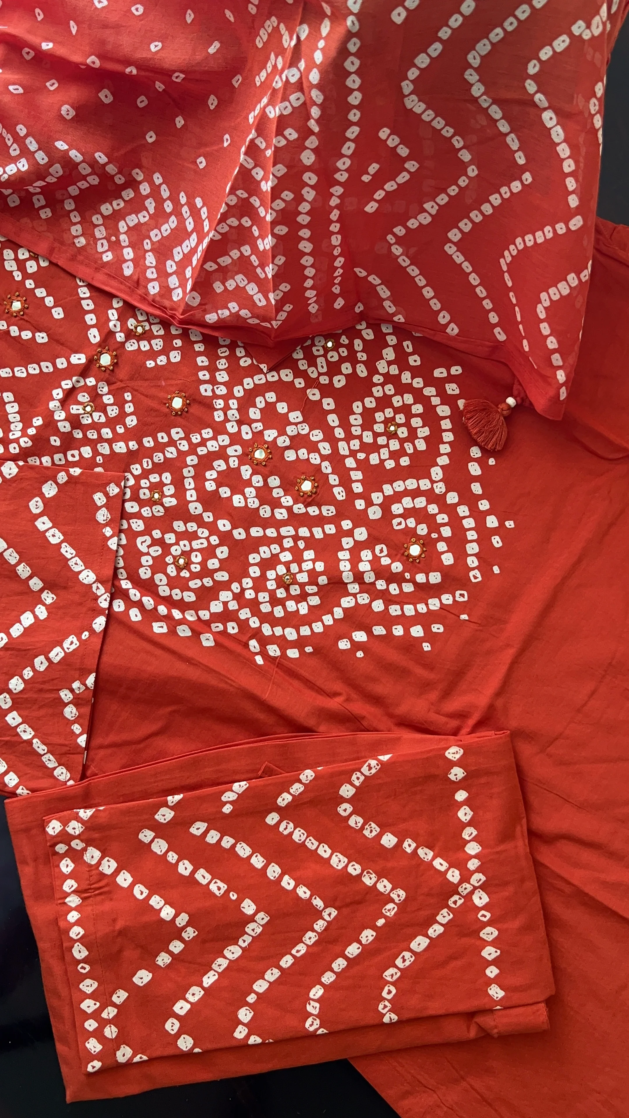Sanchi Cotton Bandhani Straight Pant Set - Image 26