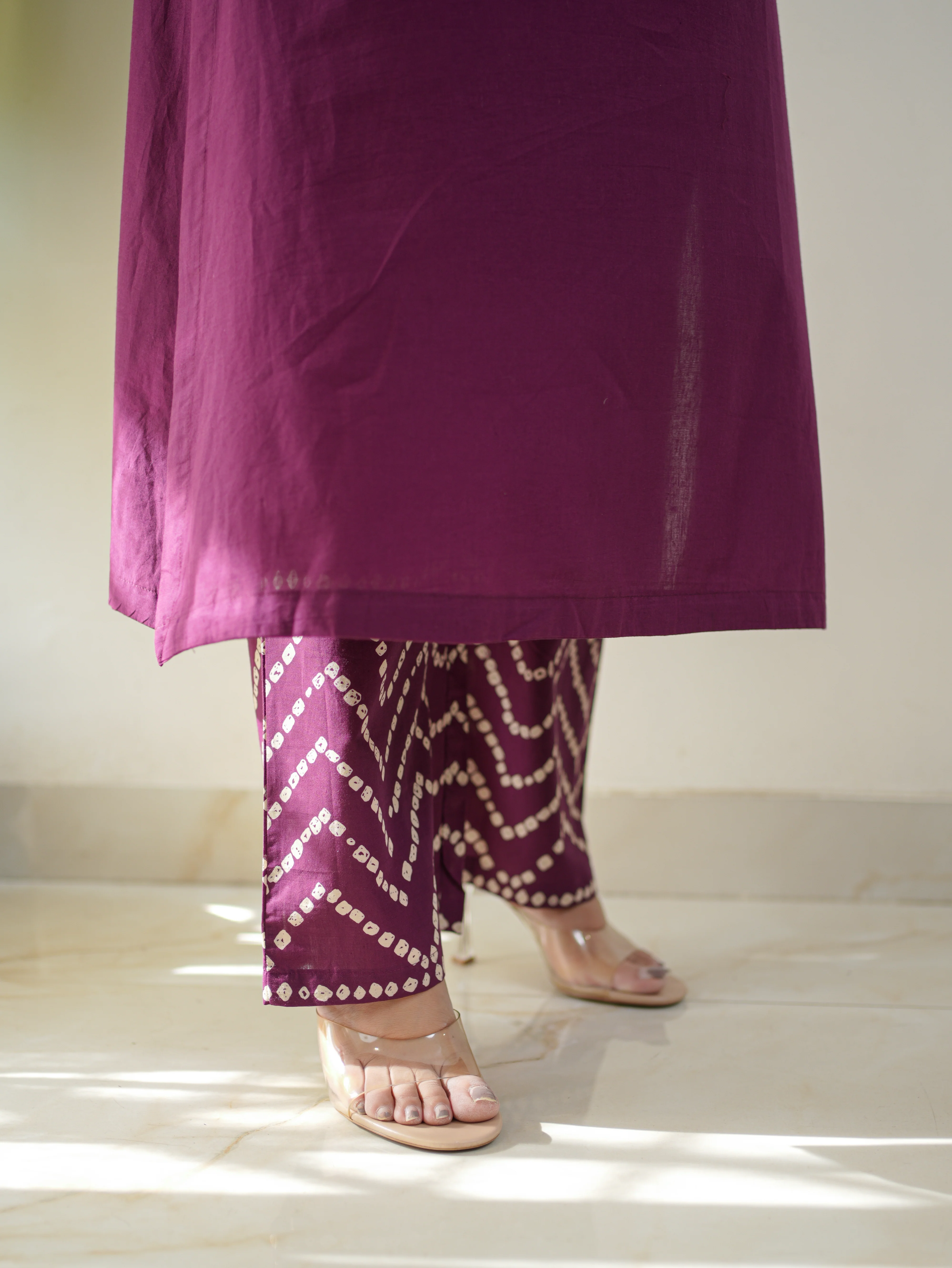 Sanchi Cotton Bandhani Straight Pant Set - Image 45