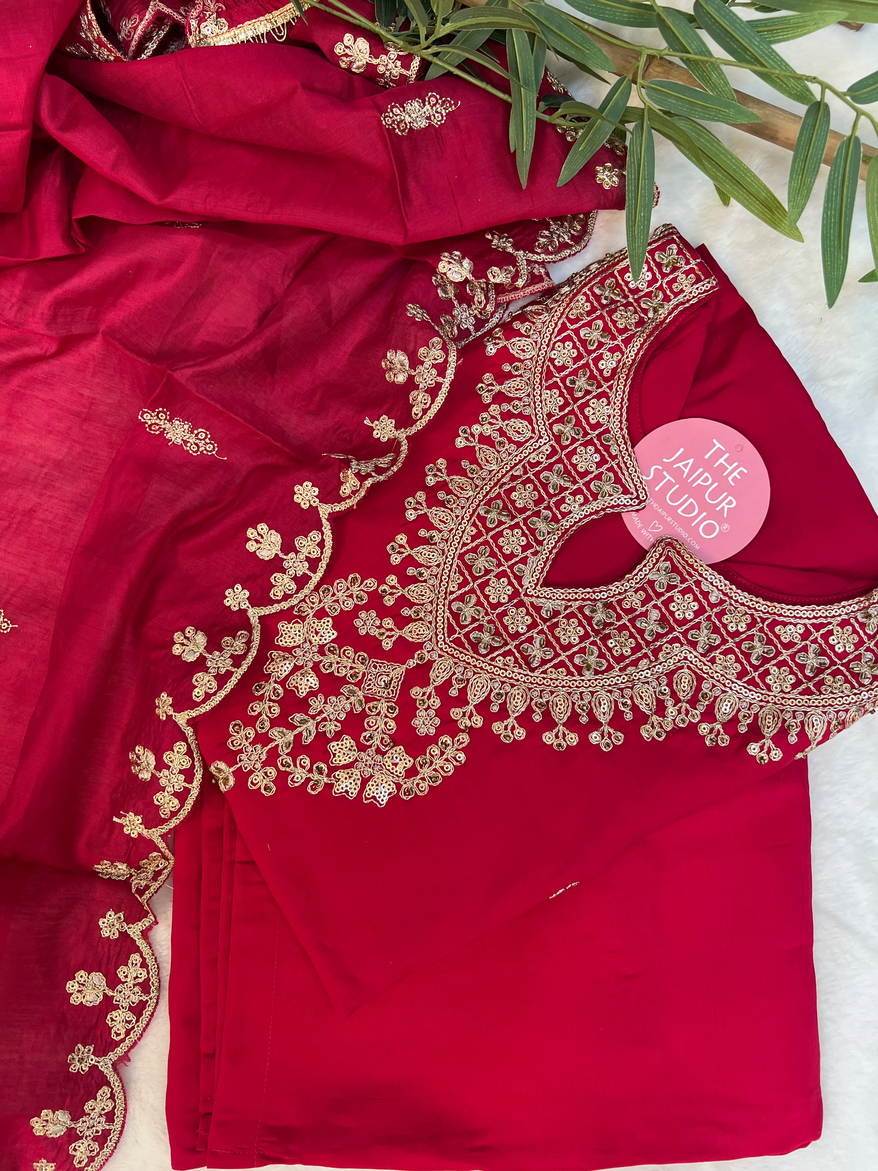 Shagun Muslin Hand Embroidered Pant Set - Image 15