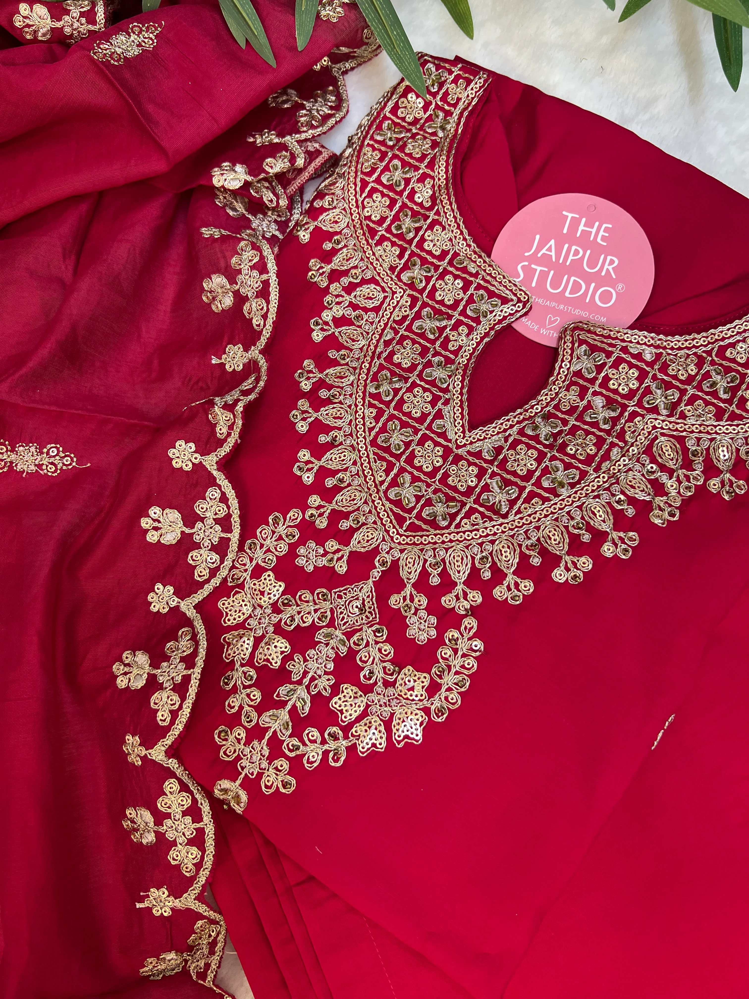 Shagun Muslin Hand Embroidered Pant Set - Image 17