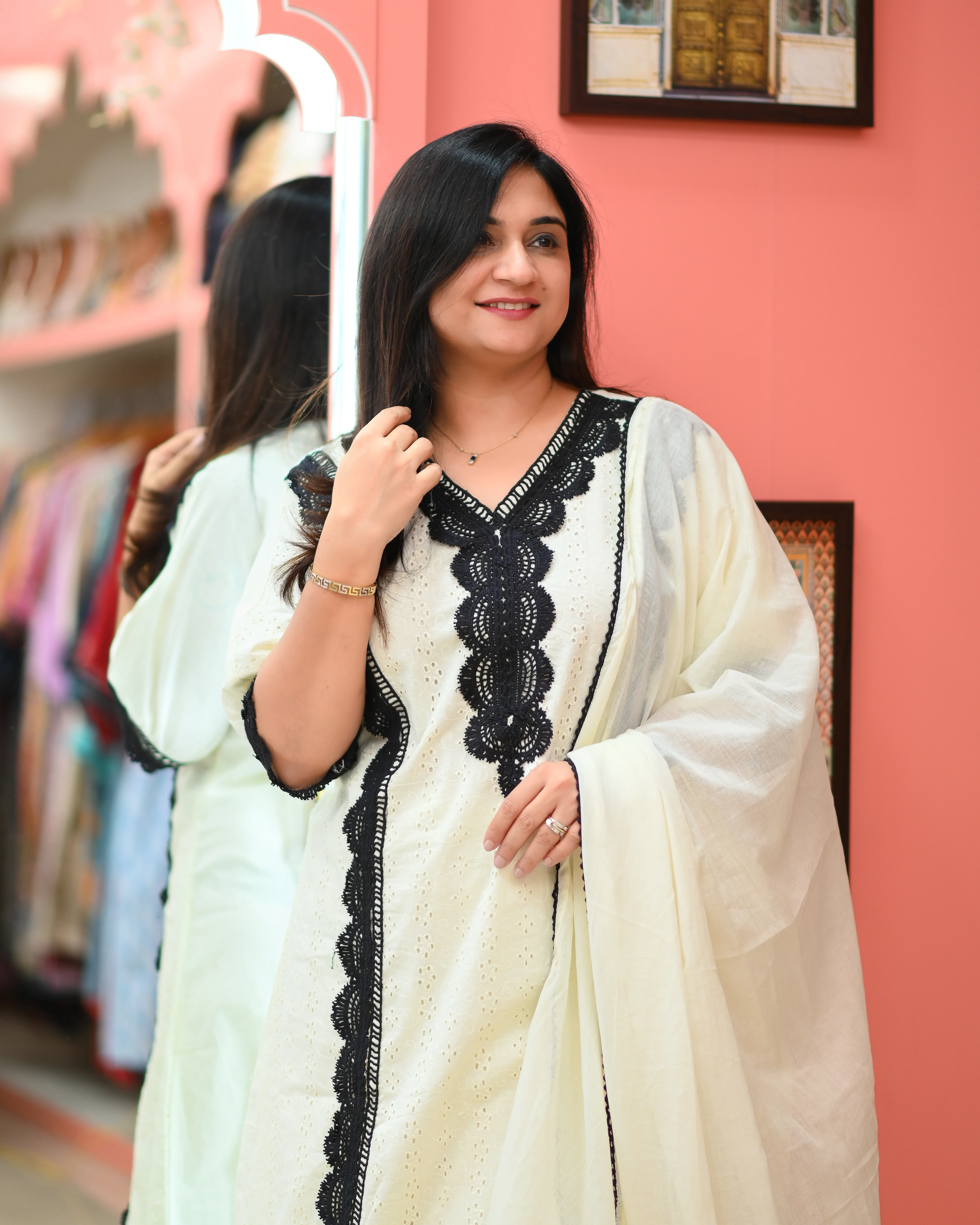 Shloka Cotton Sciffili Pakistani Suit - Image 5