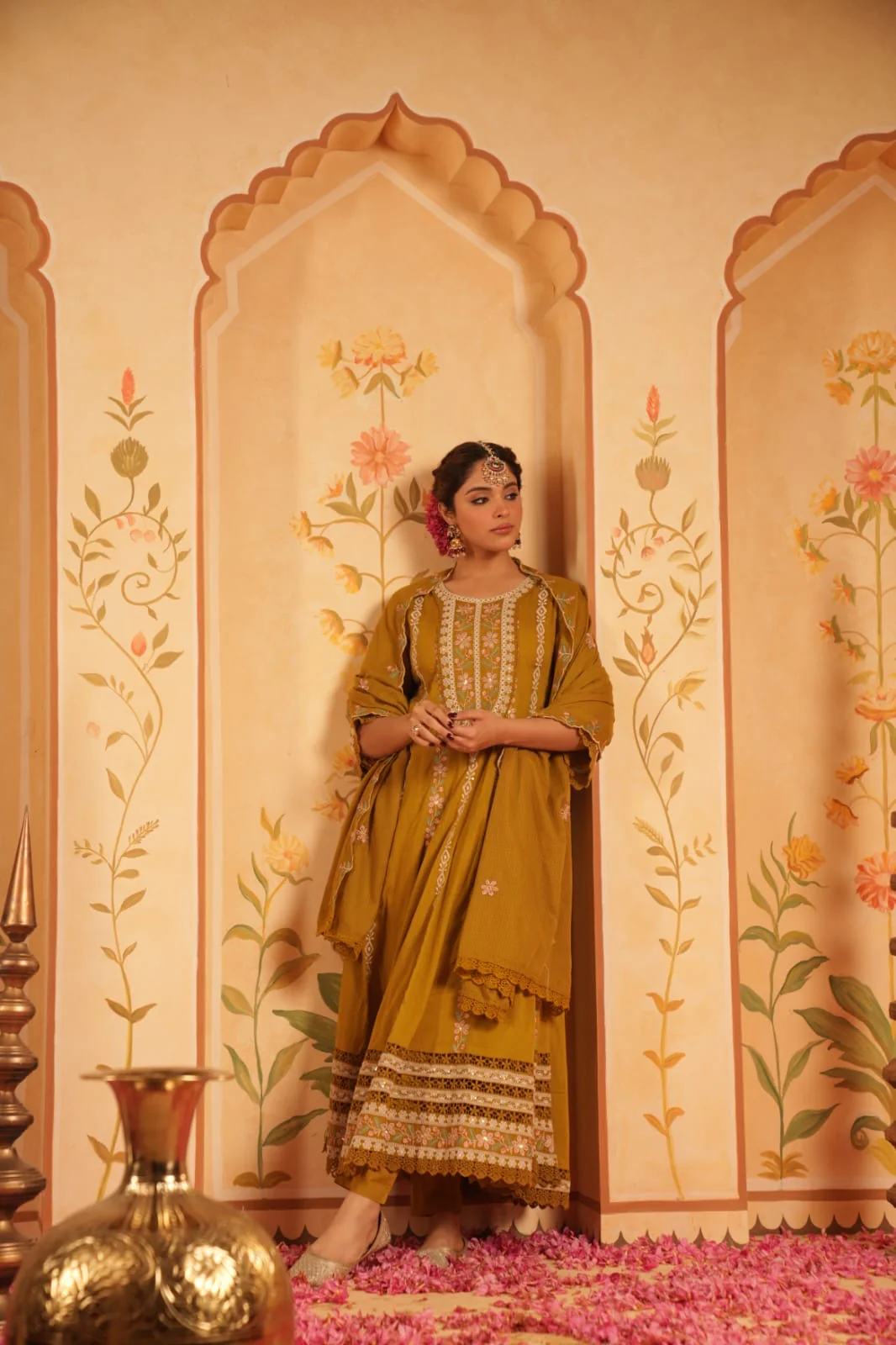 Siara Mul Cotton Embroidered Anarkali Set - Image 3