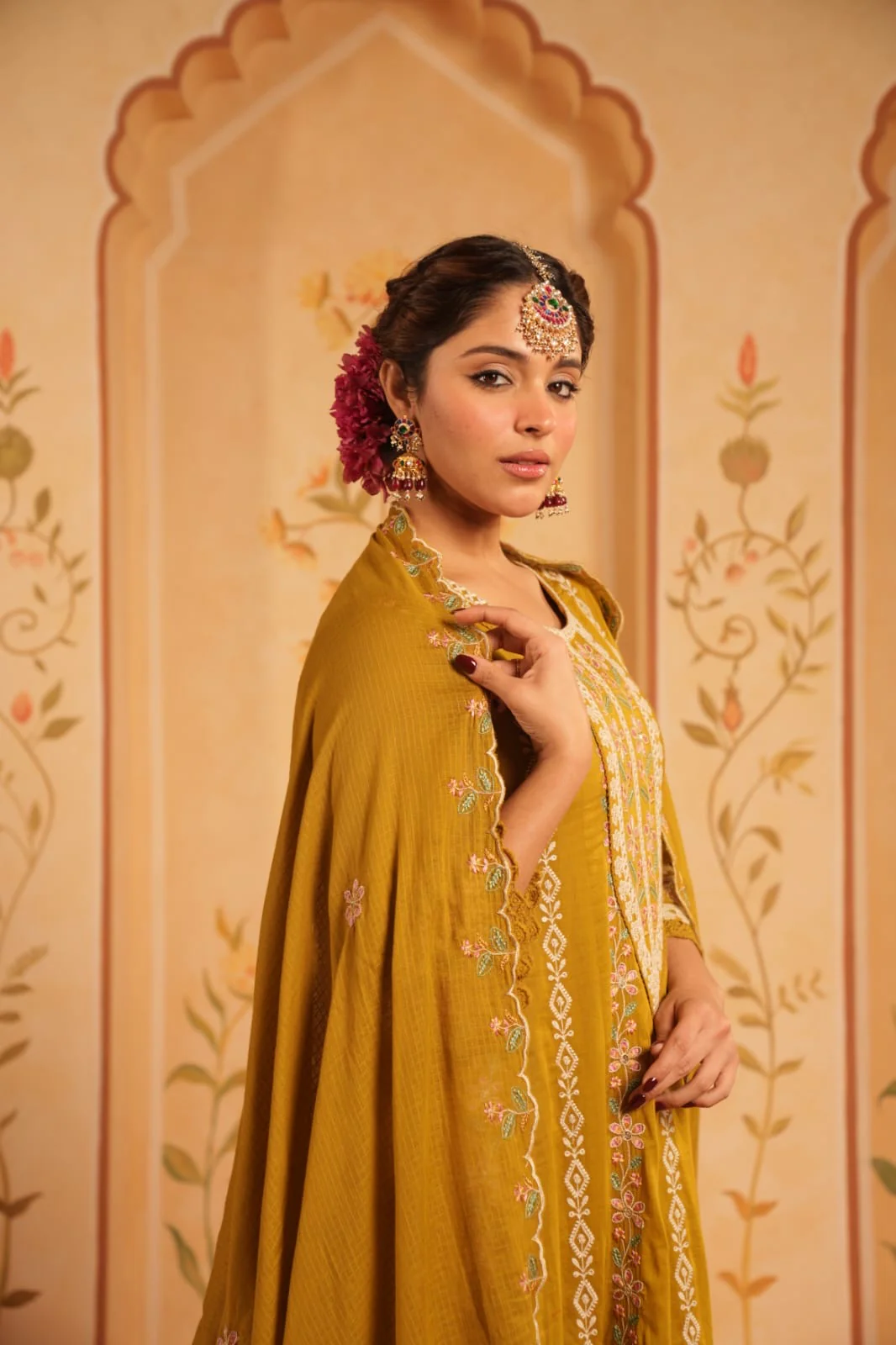 Siara Mul Cotton Embroidered Anarkali Set - Image 7