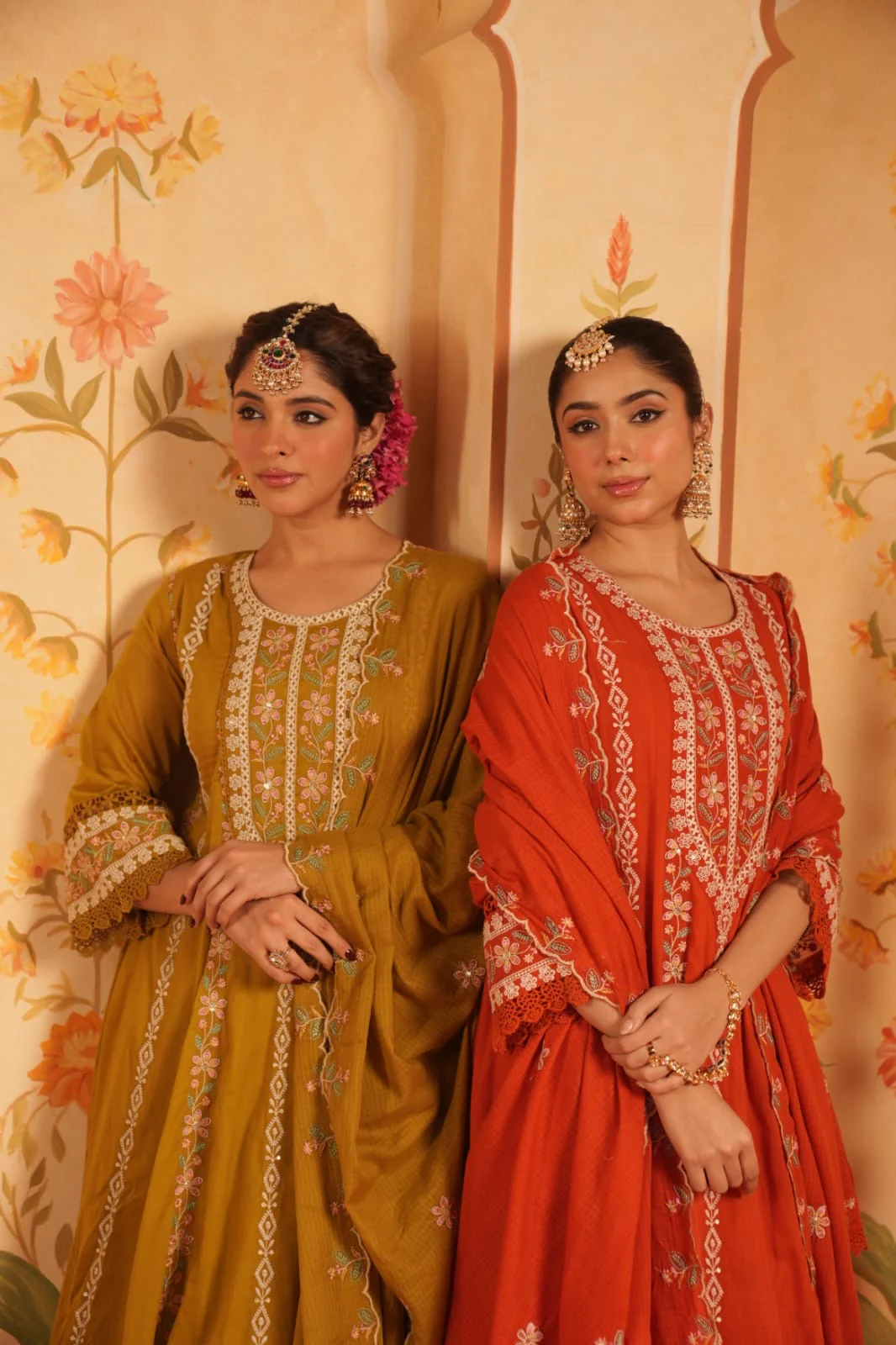 Siara Mul Cotton Embroidered Anarkali Set - Image 9