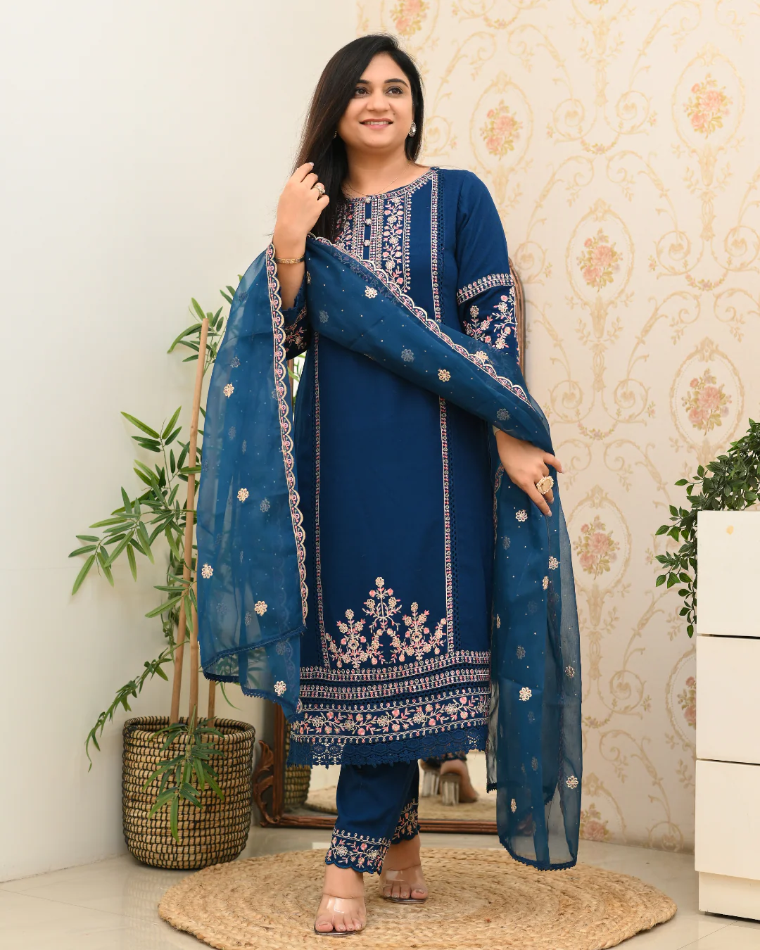 Sohanika Rayon Embroidered Straight Suit - Image 3