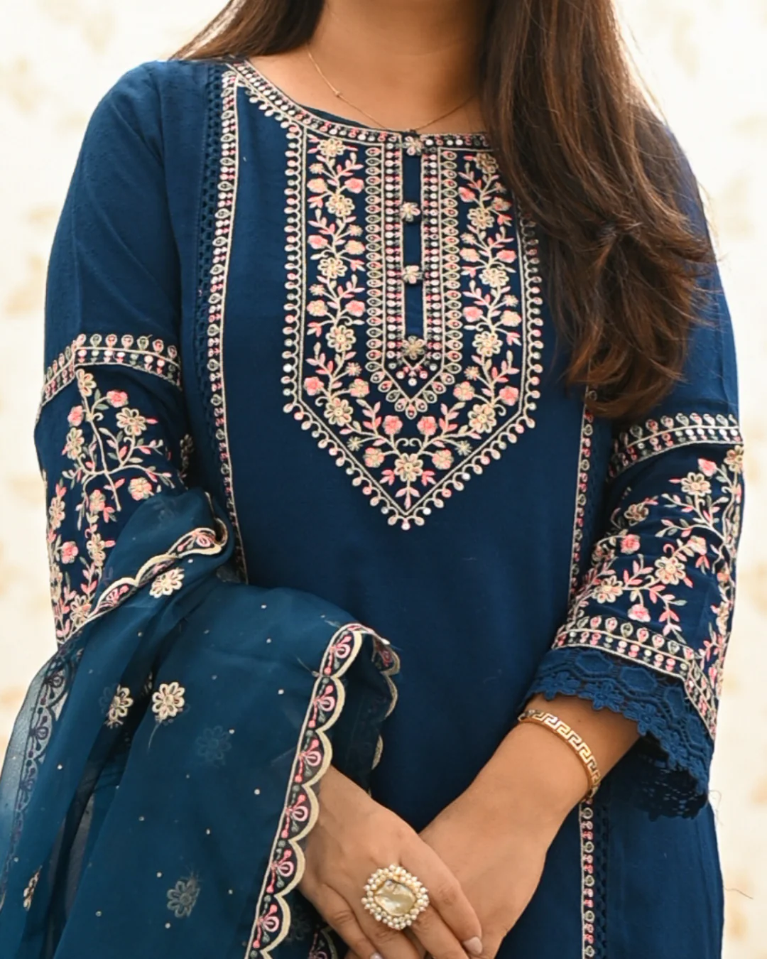 Sohanika Rayon Embroidered Straight Suit - Image 8