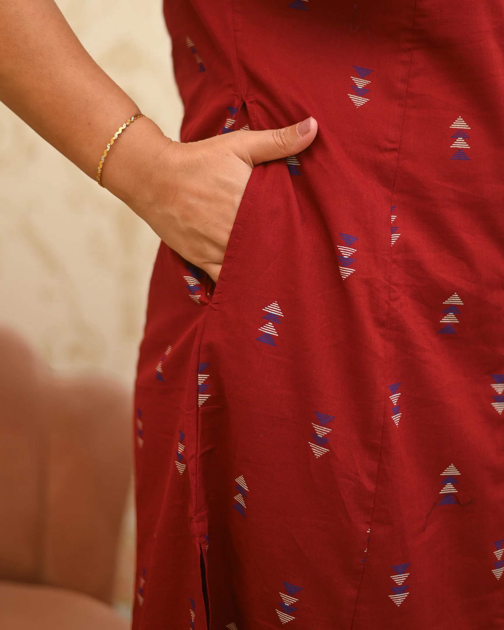 Sonali Cotton Ikkat A-line Coord set - Image 11