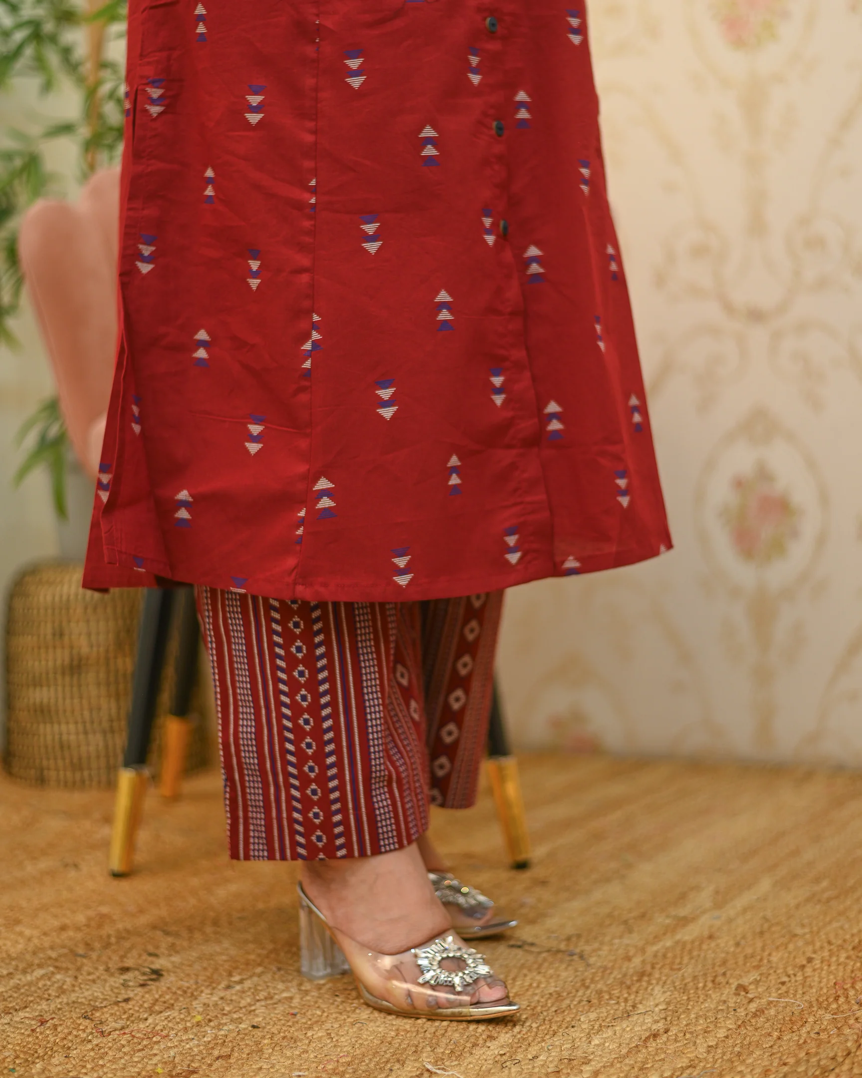 Sonali Cotton Ikkat A-line Coord set - Image 12