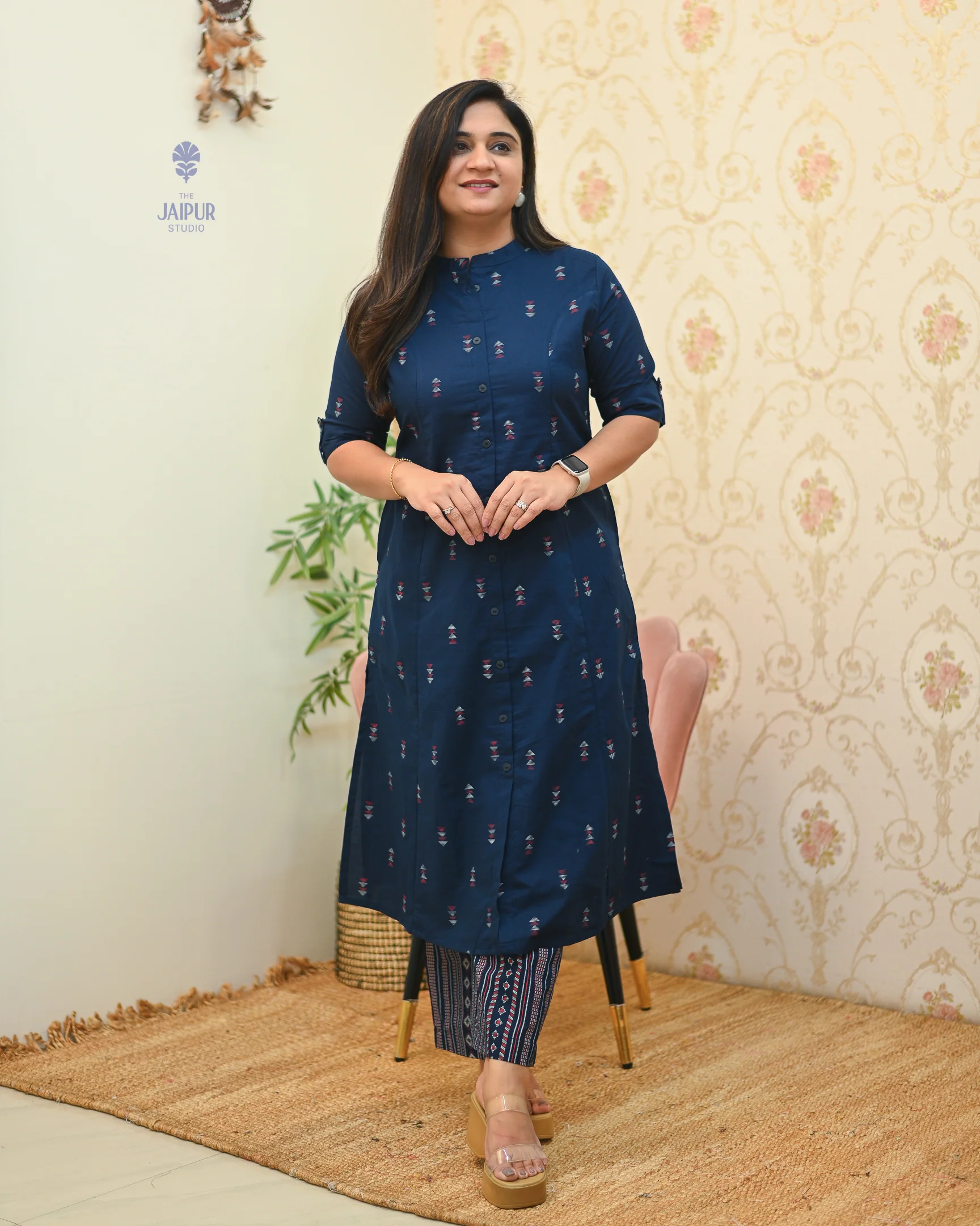 Sonali Cotton Ikkat A-line Coord set - Image 13
