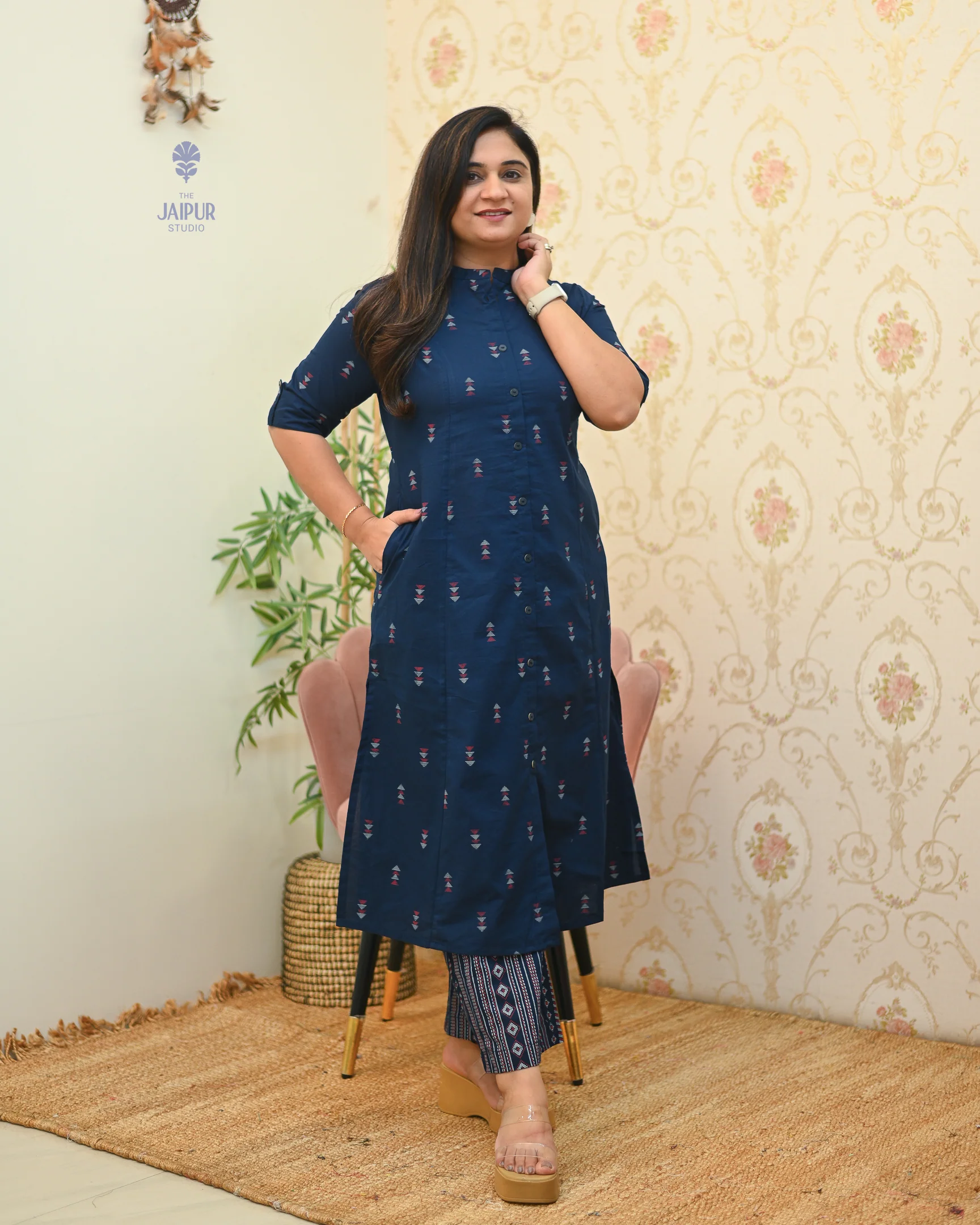 Sonali Cotton Ikkat A-line Coord set - Image 14