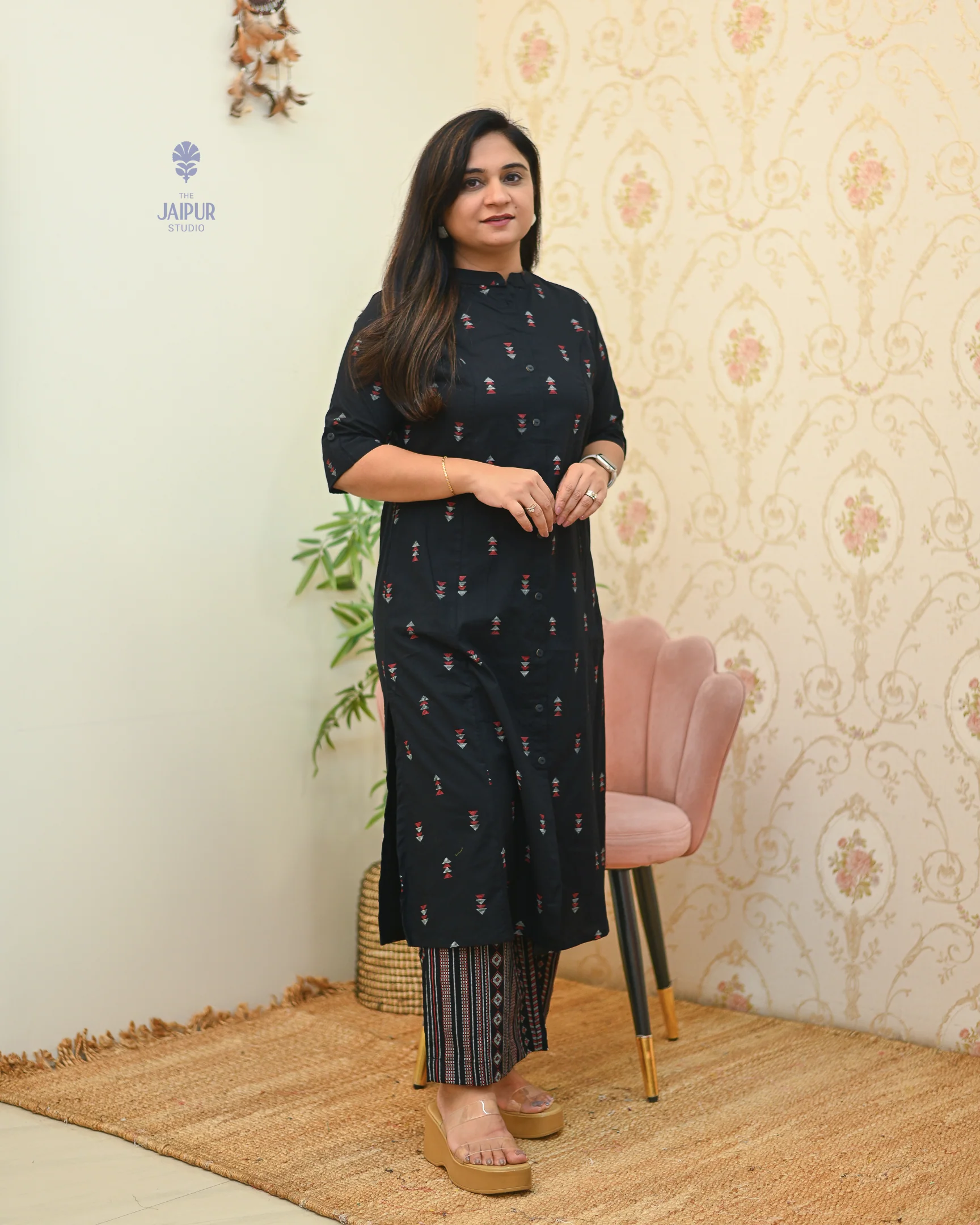 Sonali Cotton Ikkat A-line Coord set - Image 4