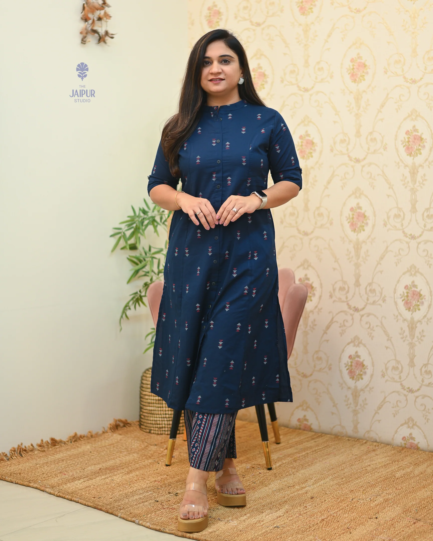 Sonali Cotton Ikkat A-line Coord set - Image 5