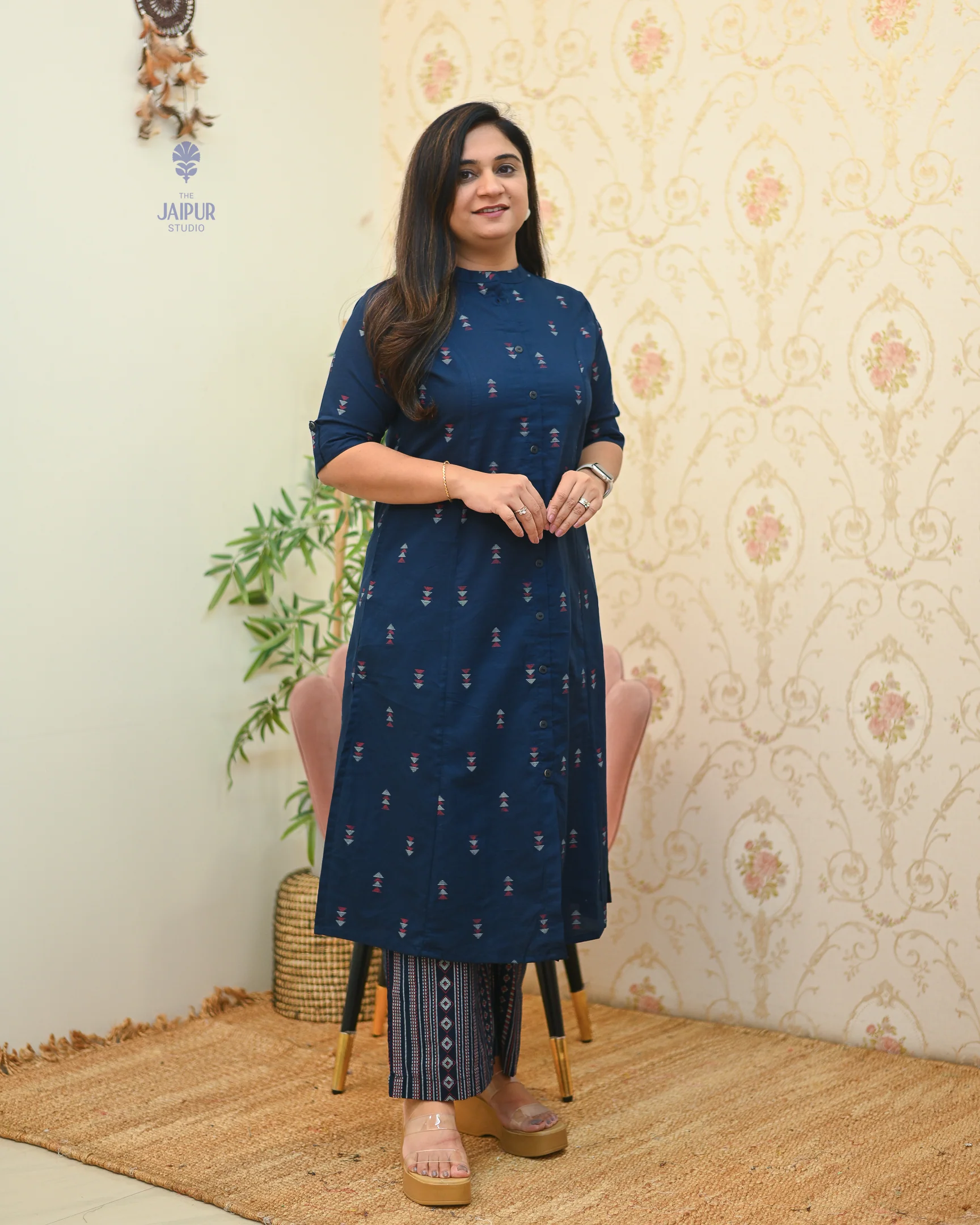 Sonali Cotton Ikkat A-line Coord set - Image 6