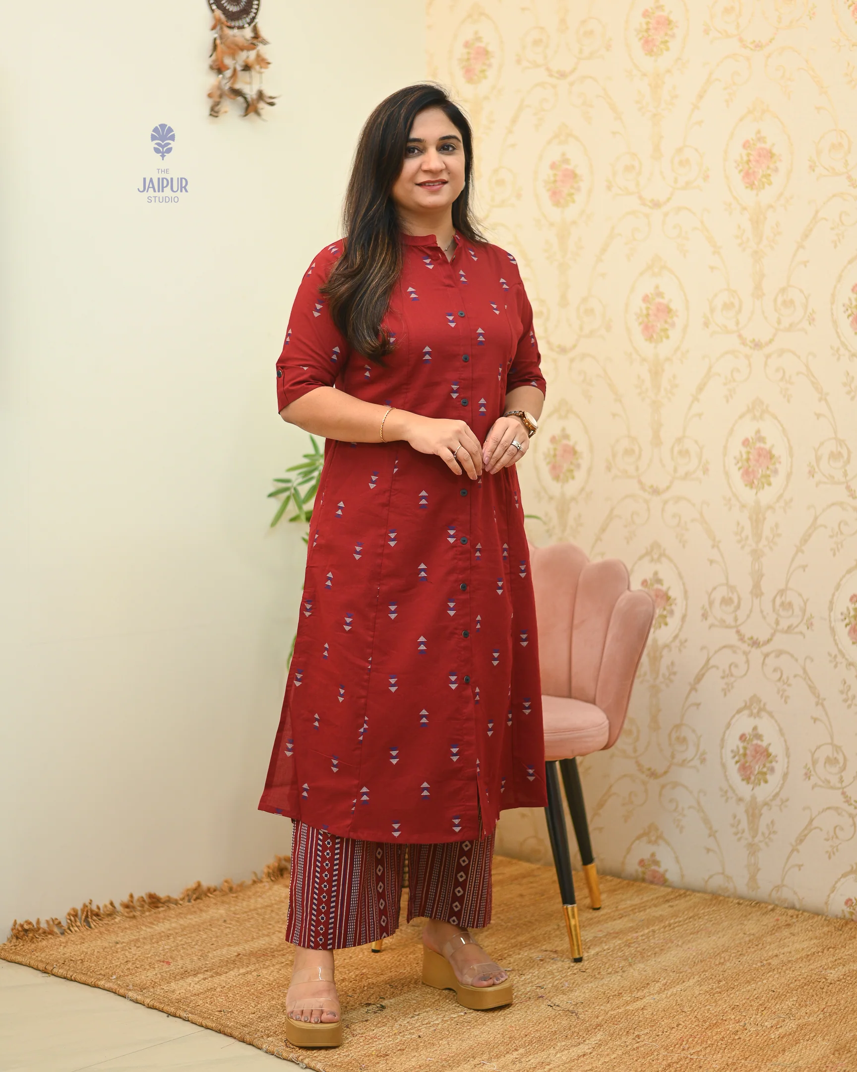 Sonali Cotton Ikkat A-line Coord set - Image 7