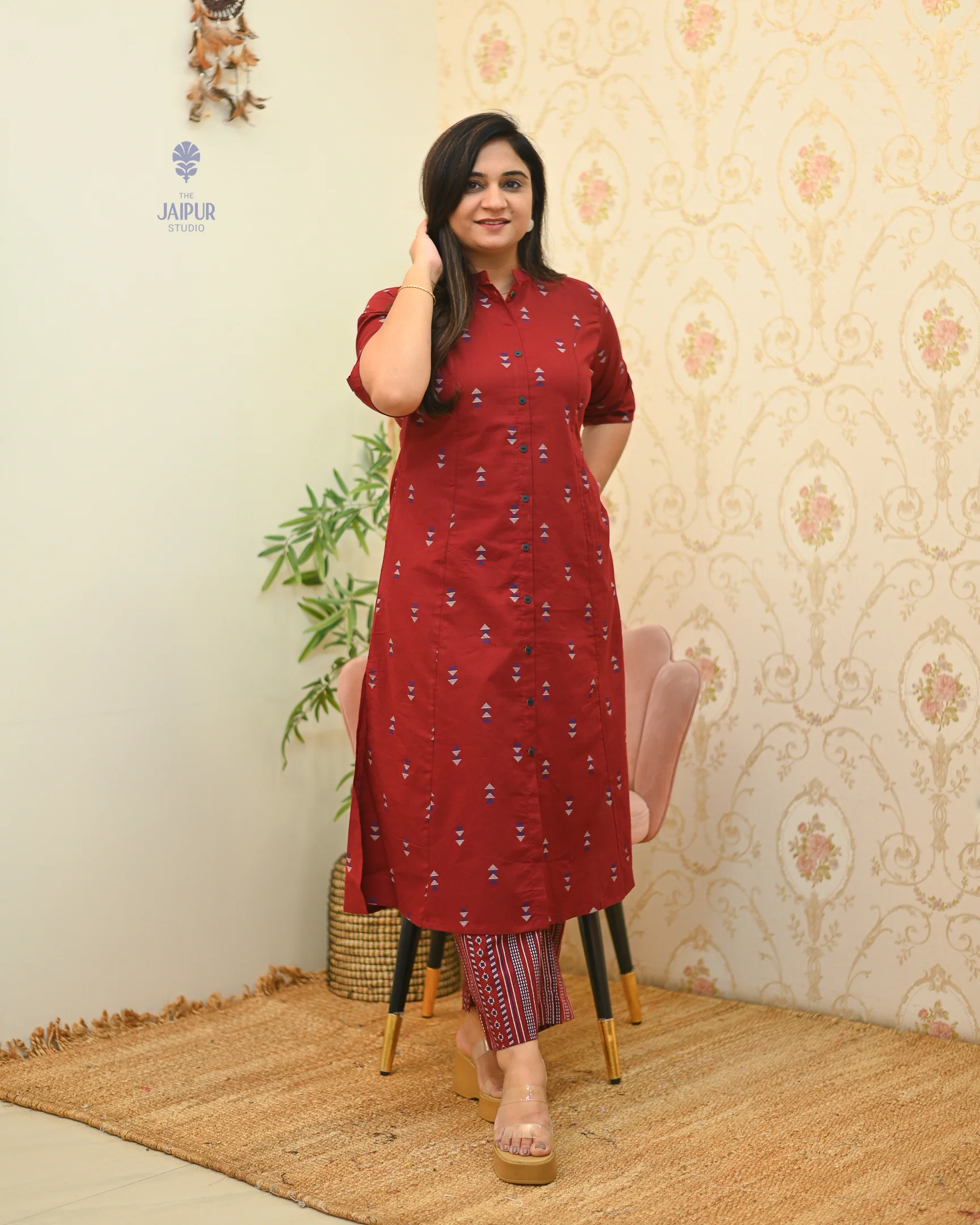 Sonali Cotton Ikkat A-line Coord set - Image 8