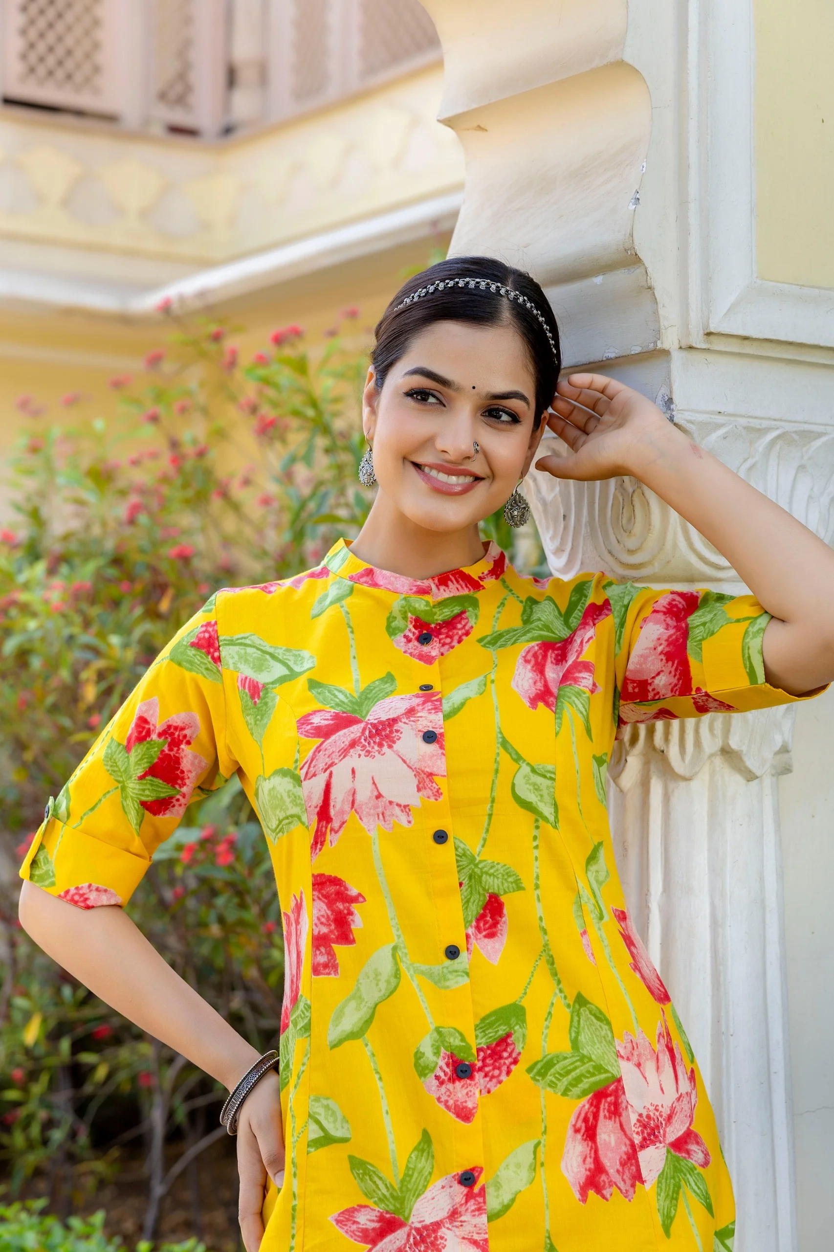 Srujana Floral Summerish A-line Coord Set - Image 3