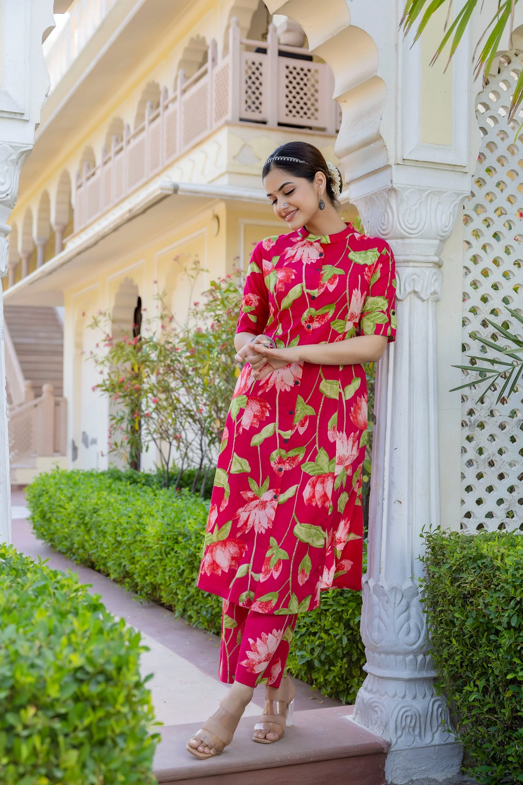 Srujana Floral Summerish A-line Coord Set - Image 4
